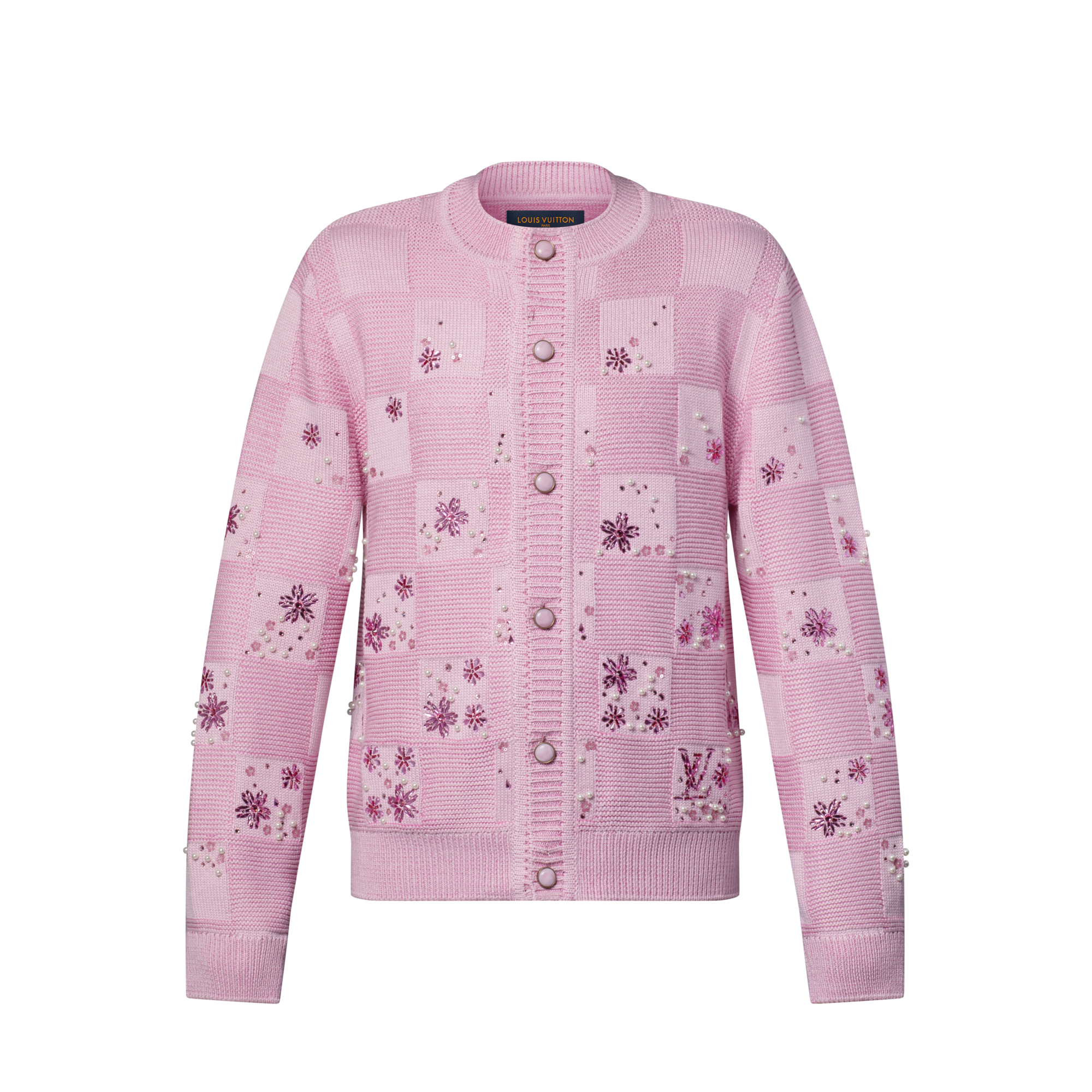 เสื้อคาร์ดิแกนปักลาย Damier  in ผู้ชาย