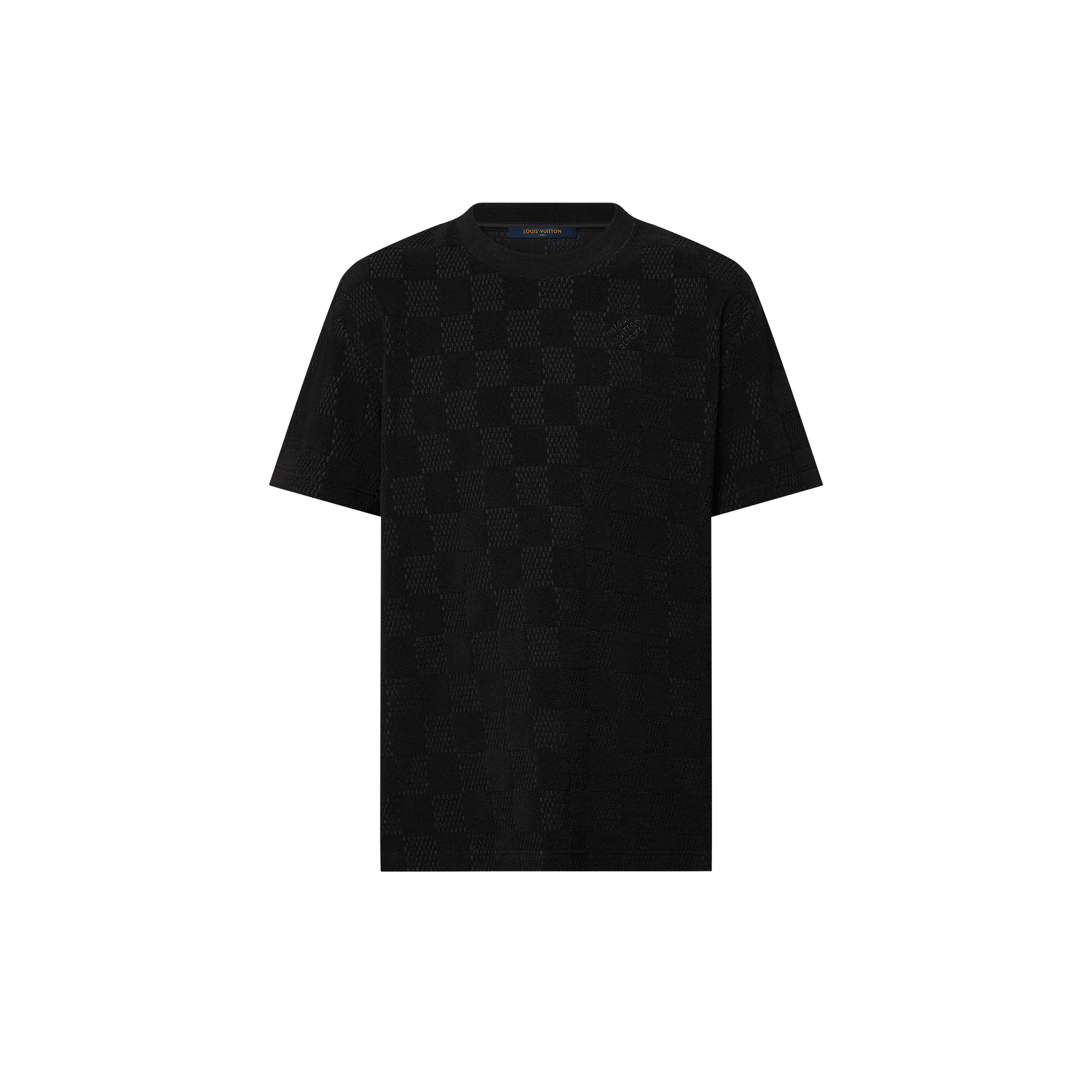 เสื้อยืดผ้าคอตตอน French Terry ลาย Damier  in ผู้ชาย