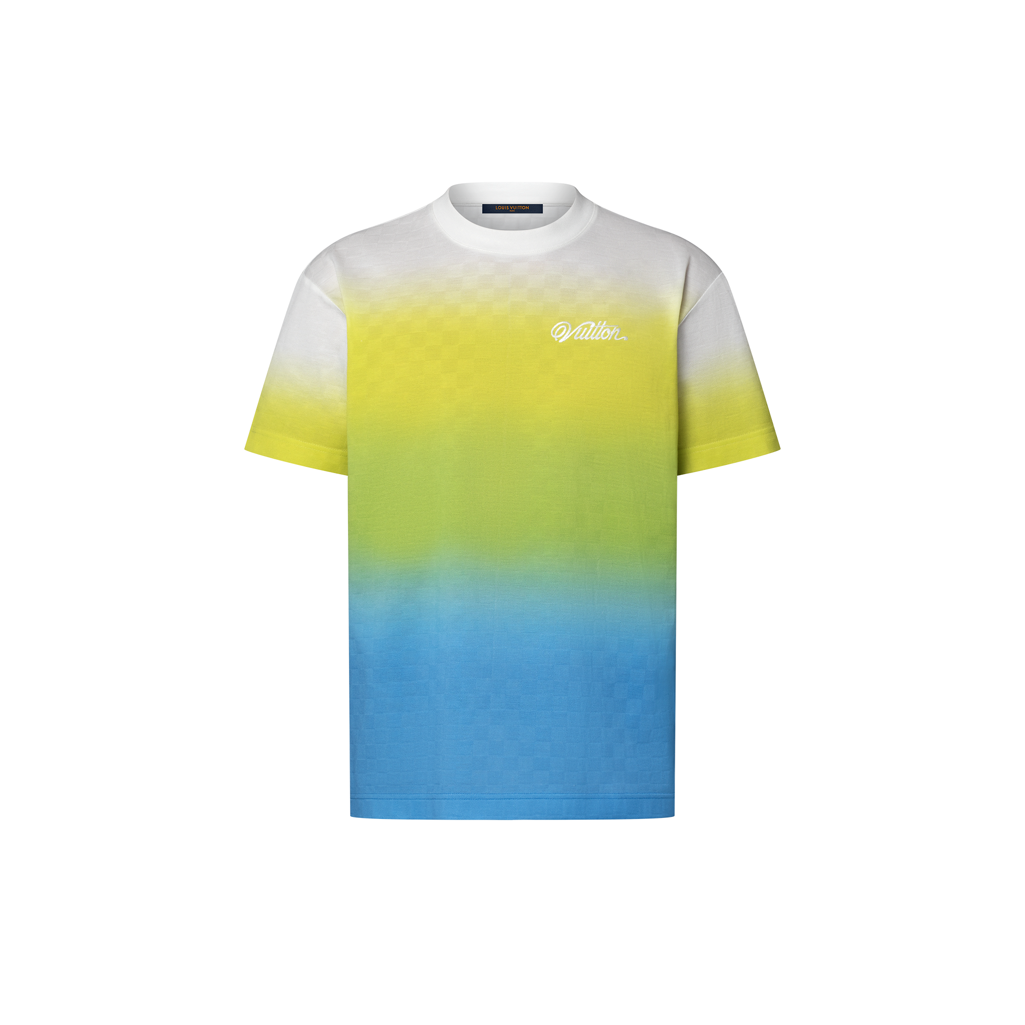 เสื้อยืดผ้าคอตตอนลาย Damier Gradient เทคนิคแจ็คการ์ด  in ผู้ชาย