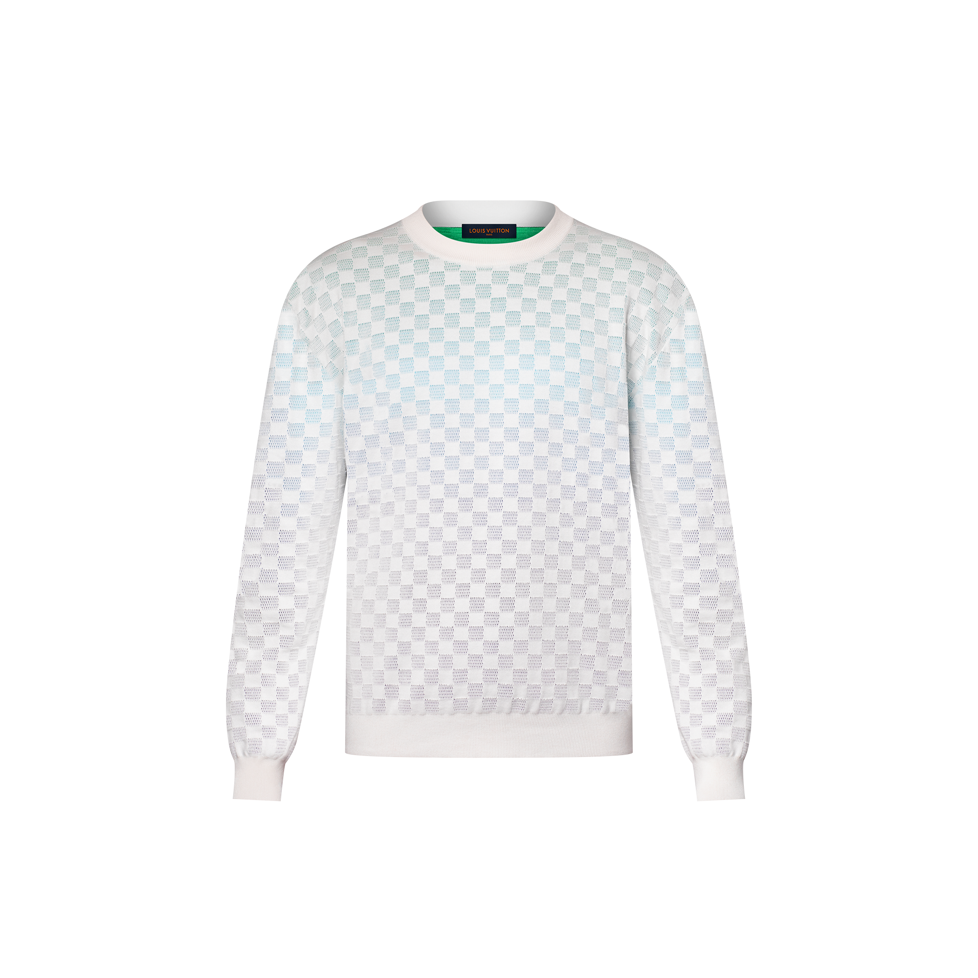 เสื้อพูลโอเวอร์ลาย Damier Gradient เทคนิคแจ็คการ์ด  in ผู้ชาย