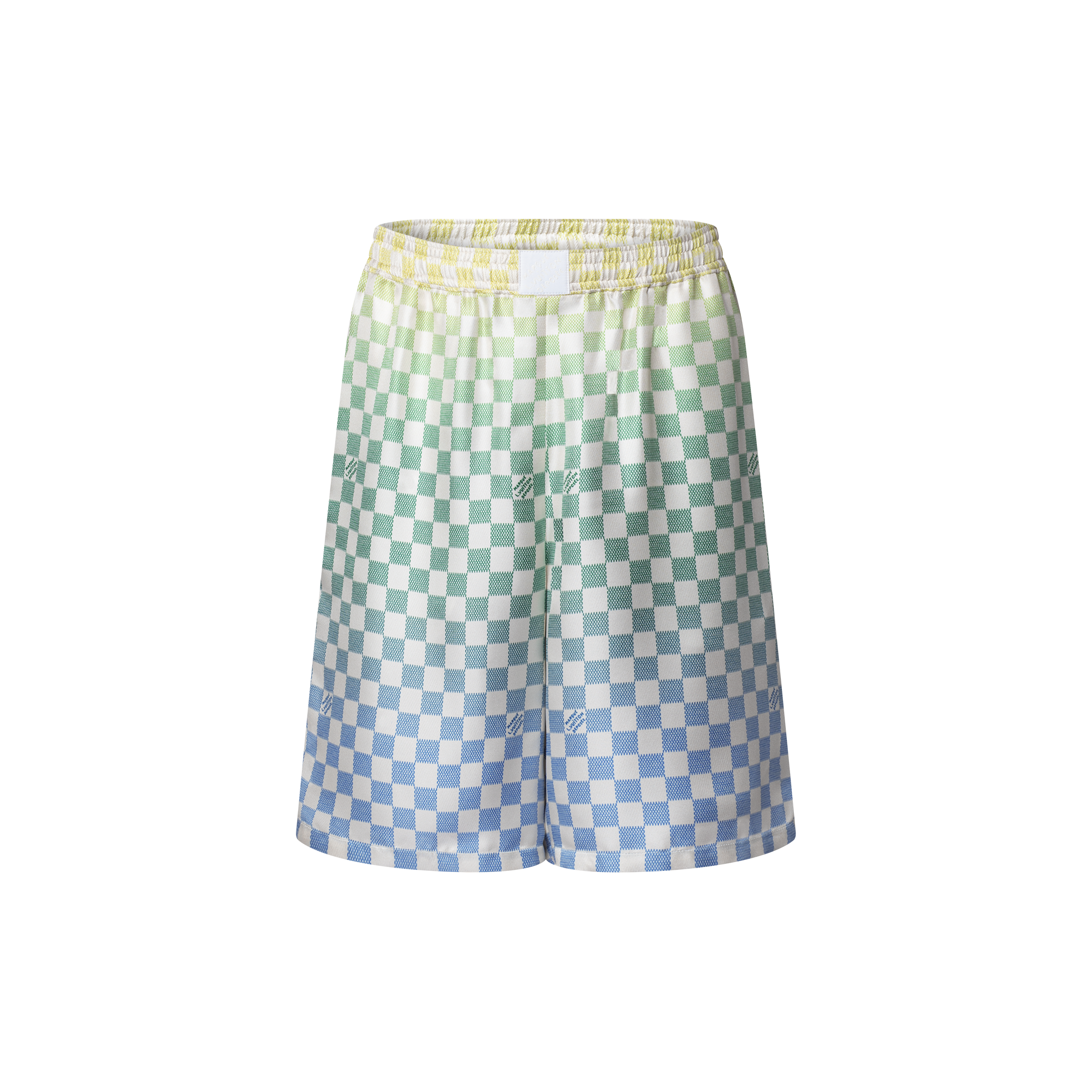 กางเกงขาสั้นผ้าไหมพิมพ์ลาย Damier Gradient  in ผู้ชาย