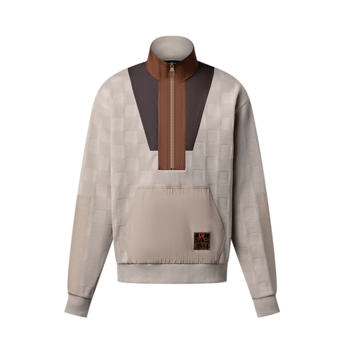 เสื้อพูลโอเวอร์ซิปครึ่งตัวสไตล์ไฮบริด Workwear ลาย Damier in ผู้ชาย's เสื้อผ้า เสื้อผ้าสำหรับผู้ชาย collections by Louis Vuitton (การย่อ/ขยายผลิตภัณฑ์)