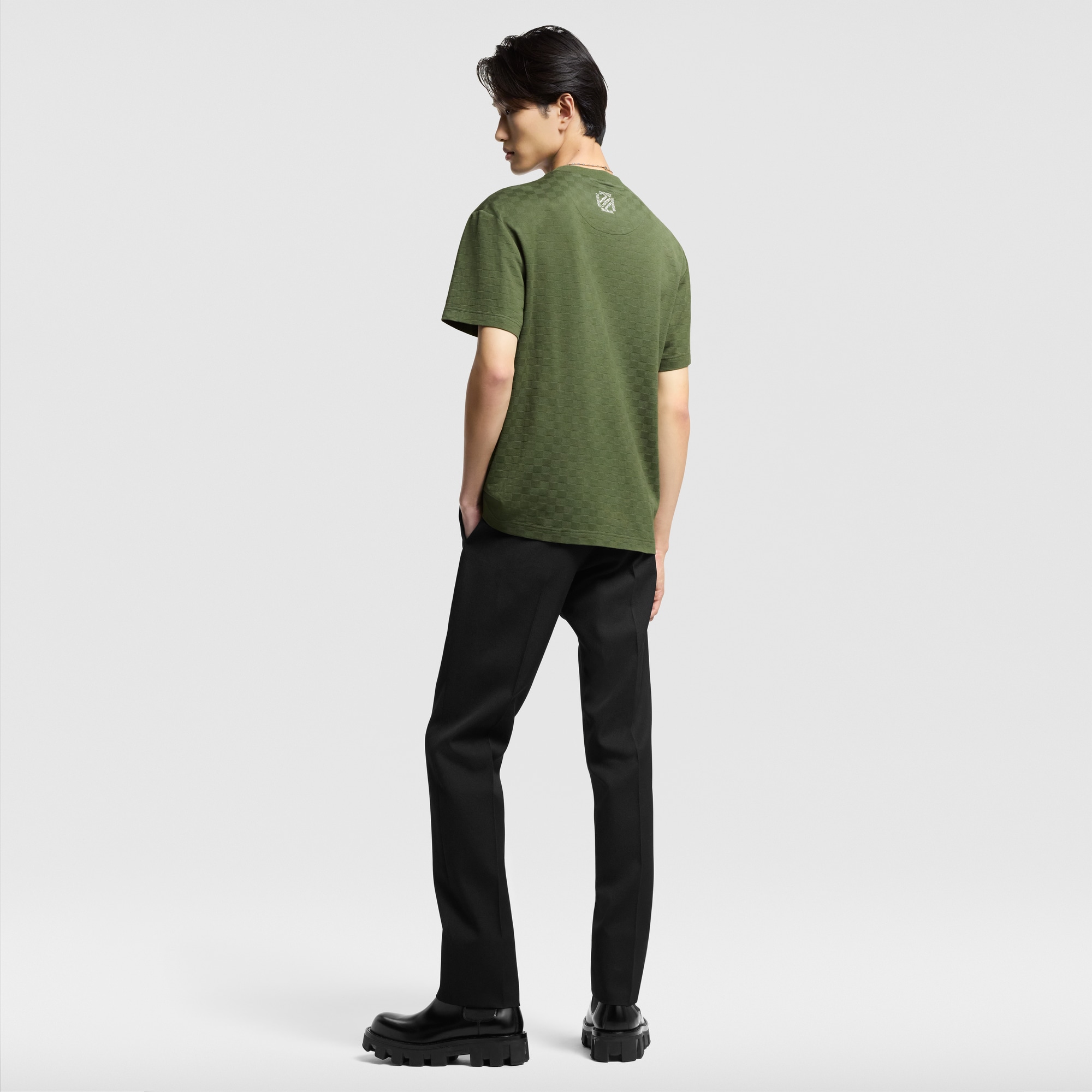 เสื้อยืดผ้าปิเก้ลาย Damier  in ผู้ชาย