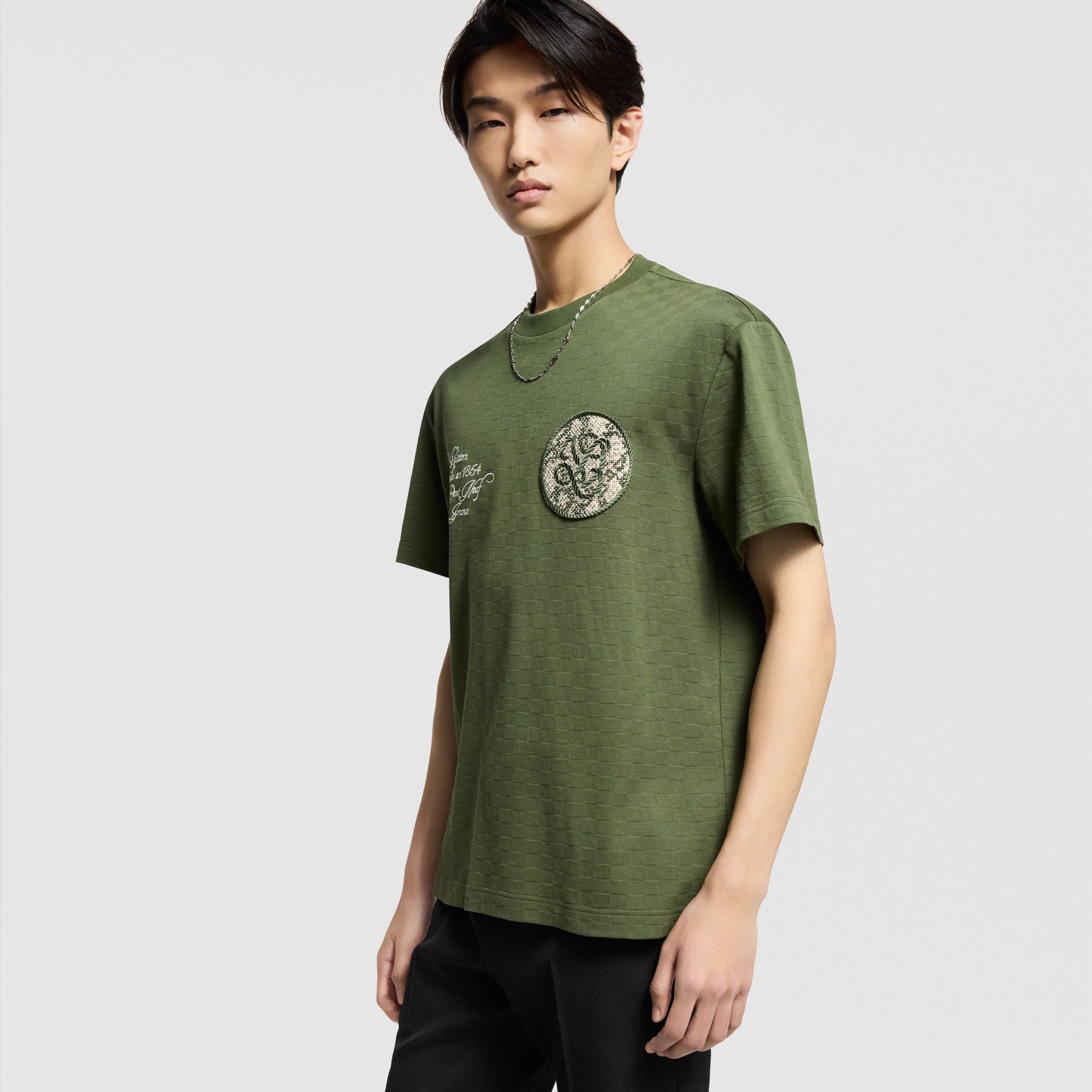 เสื้อยืดผ้าปิเก้ลาย Damier  in ผู้ชาย