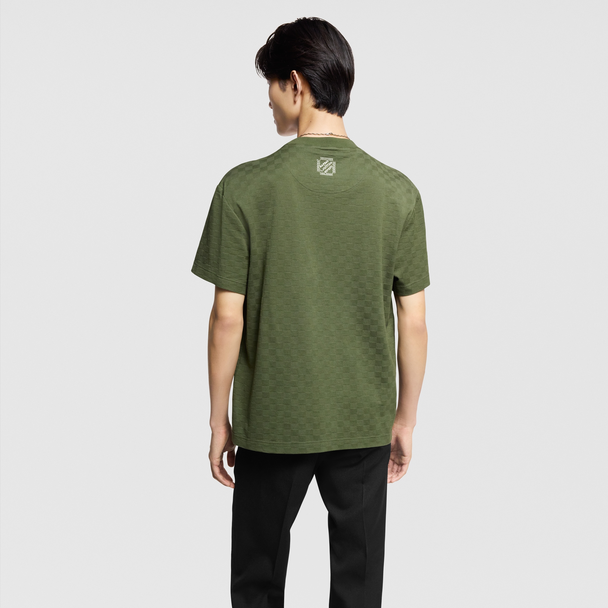 เสื้อยืดผ้าปิเก้ลาย Damier  in ผู้ชาย