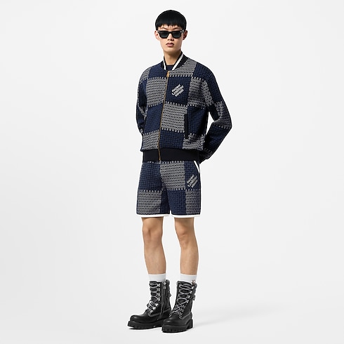 กางเกงขาสั้นผ้าคอตตอนลาย Damier แบบควิลต์ in ผู้ชาย's เสื้อผ้า กางเกงสำหรับผู้ชาย collections by Louis Vuitton (การย่อ/ขยายผลิตภัณฑ์)