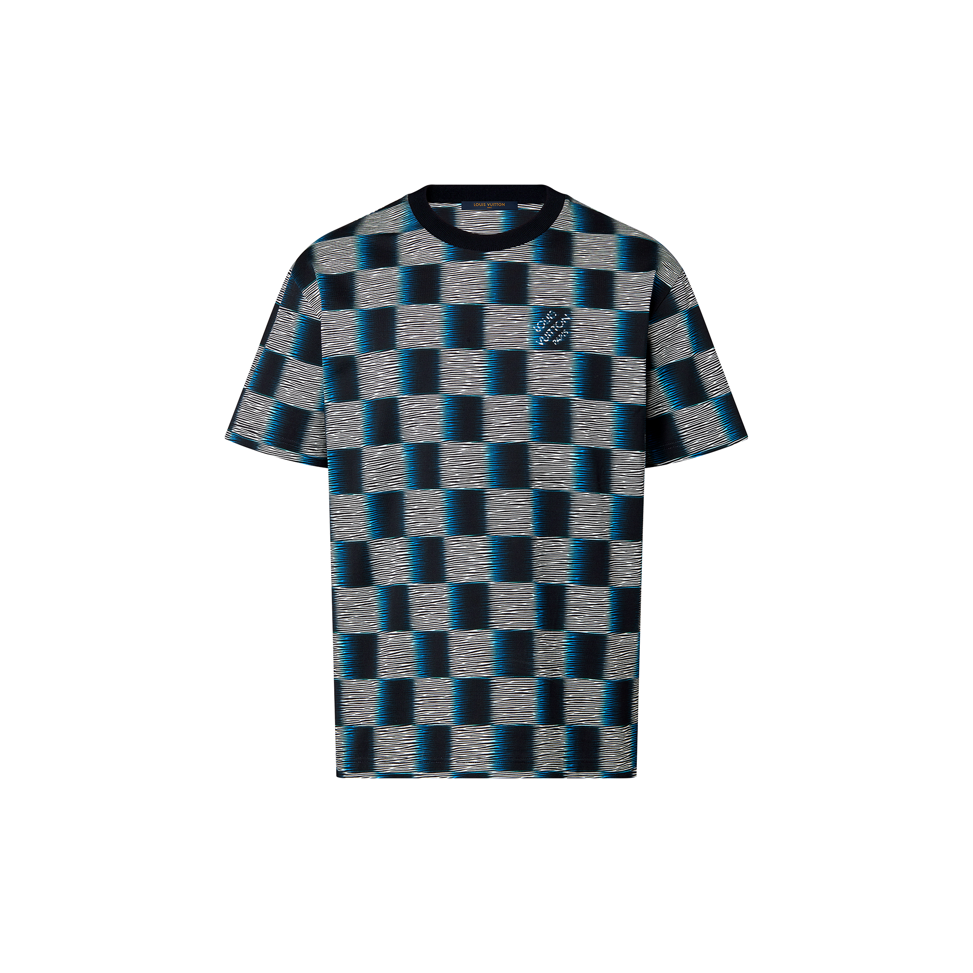 เสื้อยืดแขนสั้นผ้าคอตตอนลาย Damier  in ผู้ชาย