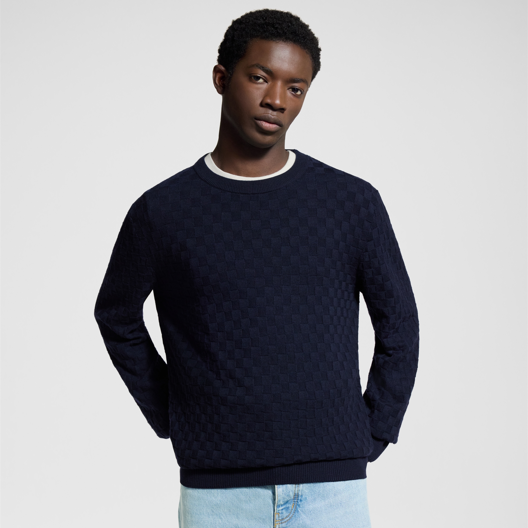 เสื้อคอกลมลาย Damier  in ผู้ชาย