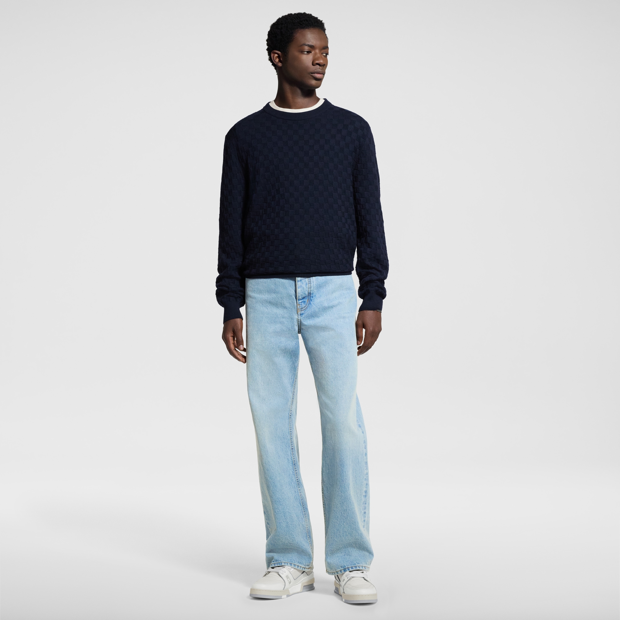 เสื้อคอกลมลาย Damier  in ผู้ชาย