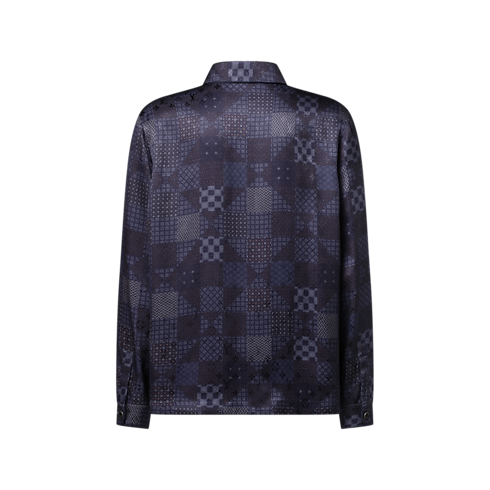 เสื้อเชิ้ตสไตล์พาจามาผ้าไหมผสมลาย Damier in ผู้ชาย's เสื้อผ้า เสื้อผ้าสำหรับผู้ชาย collections by Louis Vuitton (การย่อ/ขยายผลิตภัณฑ์)