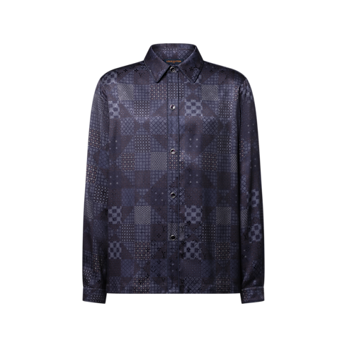 เสื้อเชิ้ตสไตล์พาจามาผ้าไหมผสมลาย Damier in ผู้ชาย's เสื้อผ้า เสื้อผ้าสำหรับผู้ชาย collections by Louis Vuitton (การย่อ/ขยายผลิตภัณฑ์)