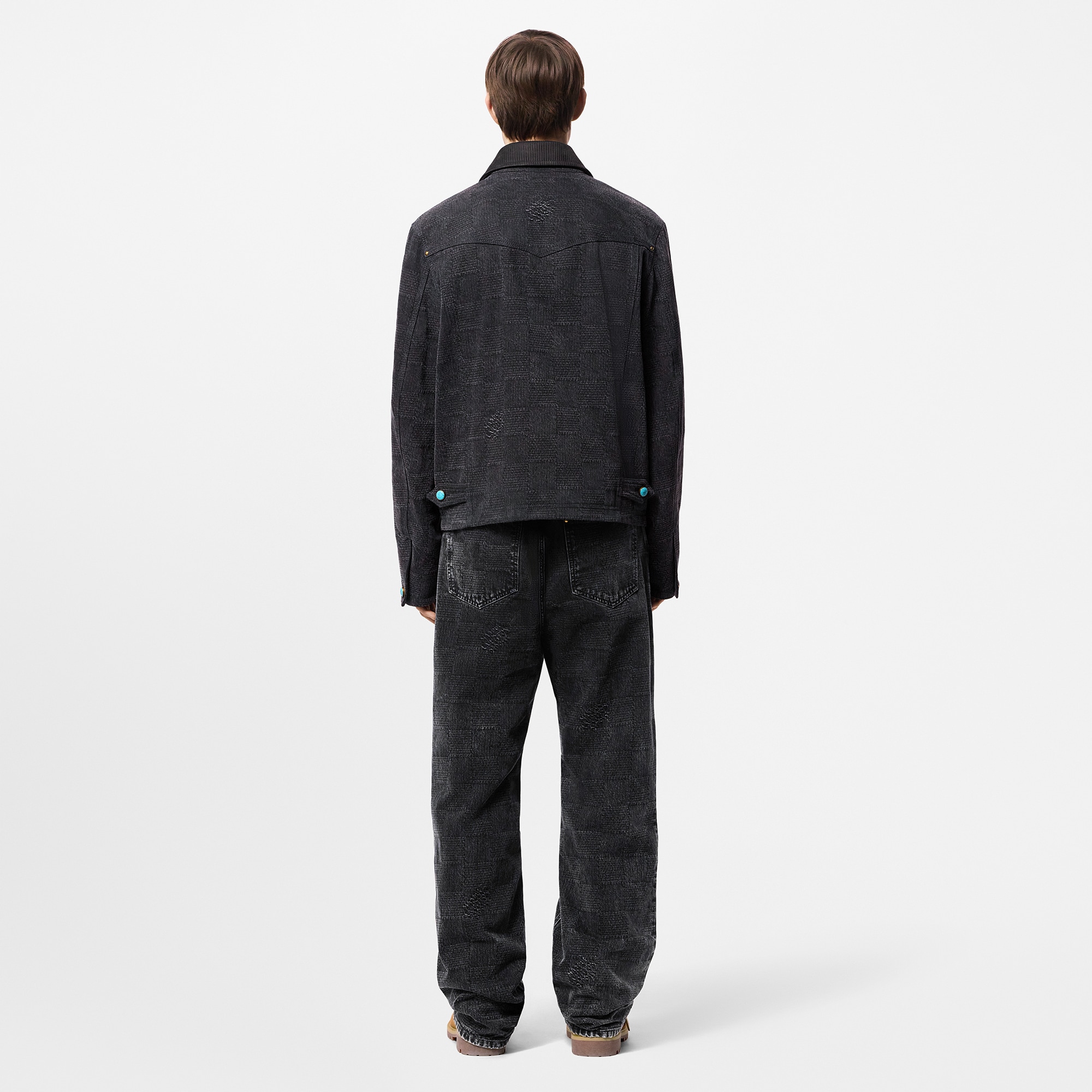 กางเกงคอตตอนสไตล์ Workwear ลาย Damier  in ผู้ชาย
