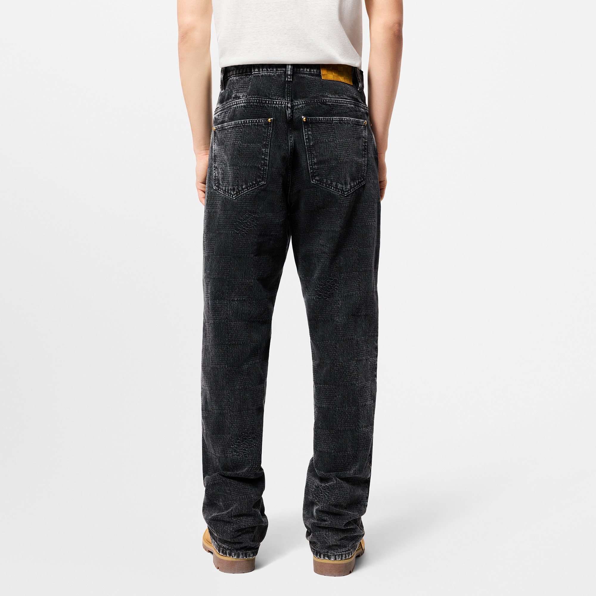กางเกงคอตตอนสไตล์ Workwear ลาย Damier  in ผู้ชาย