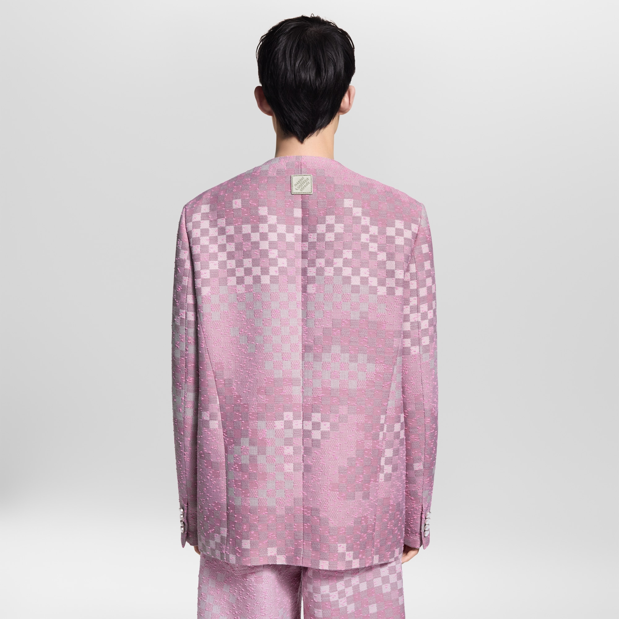 เสื้อแจ็คเก็ตผ้าทวีตไร้ปกลาย Damoflage  in ผู้ชาย