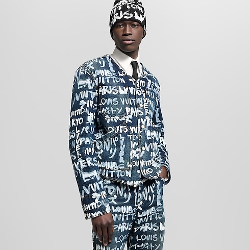 เสื้อแจ็คเก็ตเดนิมไร้ปก in ผู้ชาย's เสื้อผ้า เสื้อแจ็คเก็ตและเบลเซอร์สำหรับผู้ชาย collections by Louis Vuitton (การย่อ/ขยายผลิตภัณฑ์)