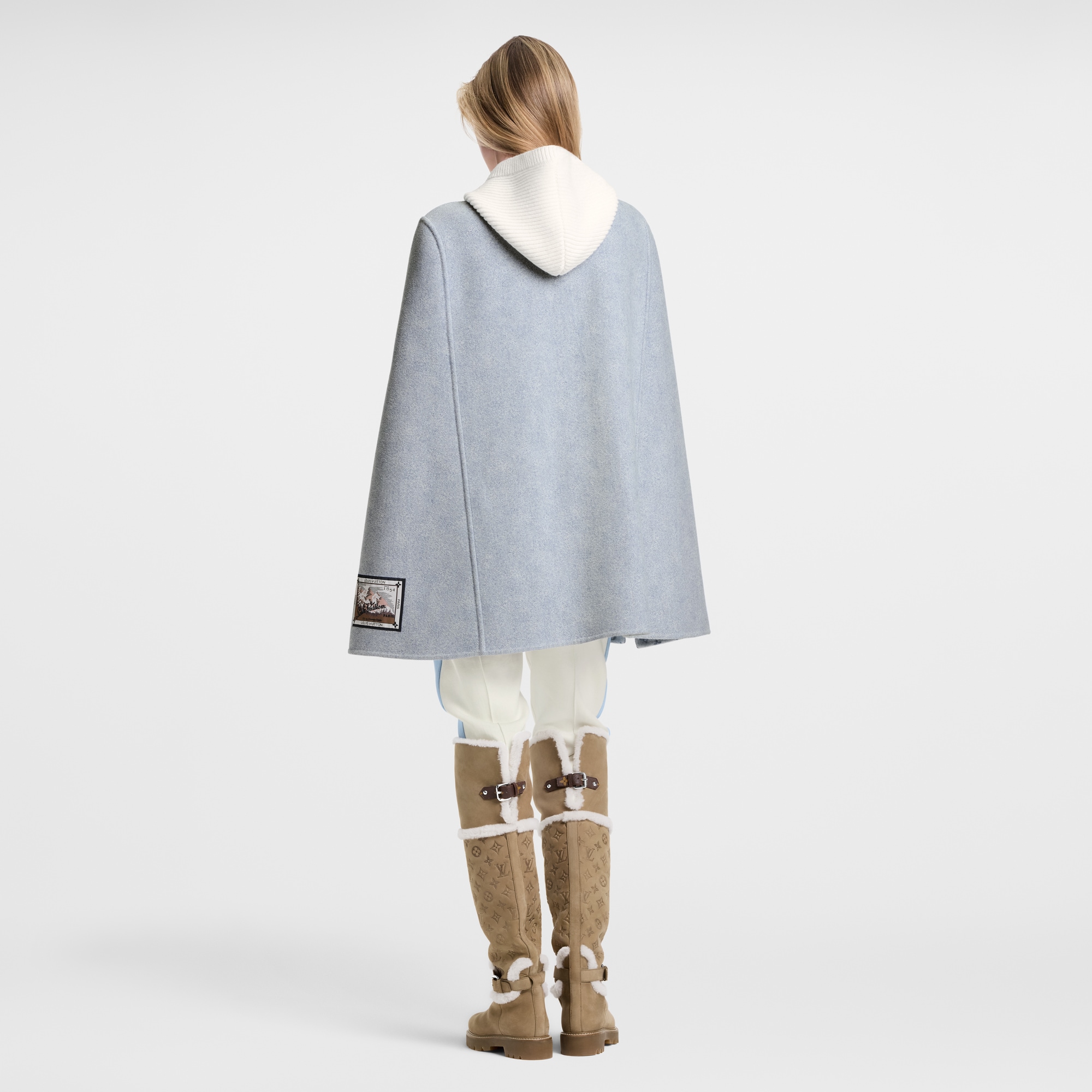 Denim-Effect Double Face Cape  in ผู้หญิง