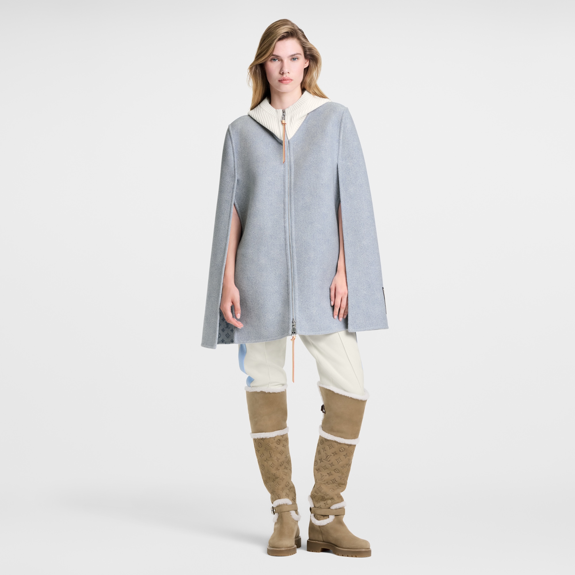 Denim-Effect Double Face Cape  in ผู้หญิง
