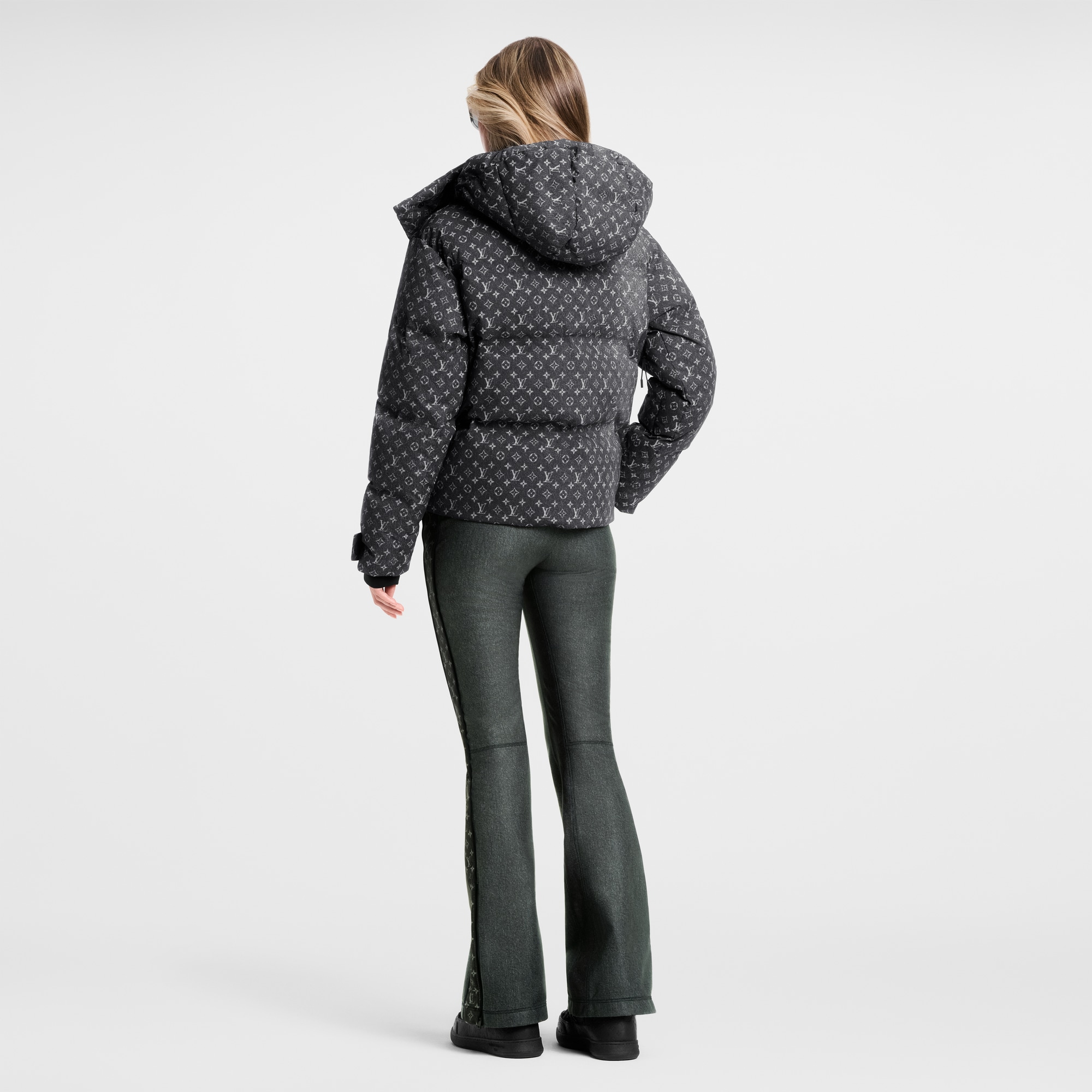 Denim-Effect Monogram Ski Jacket  in ผู้หญิง