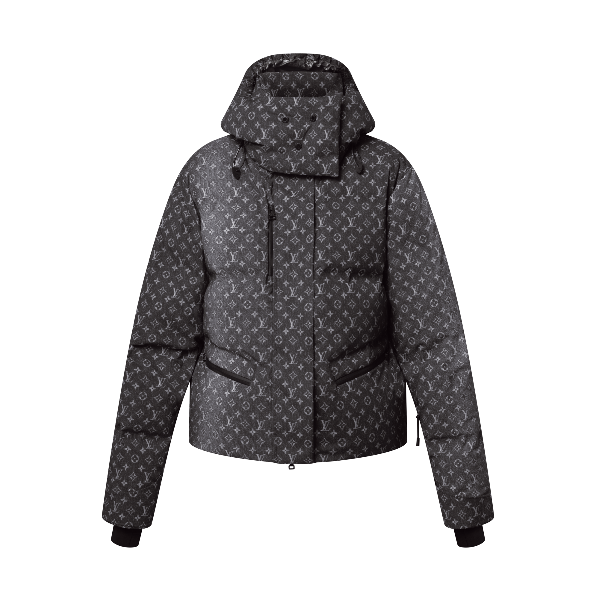 Denim-Effect Monogram Ski Jacket  in ผู้หญิง