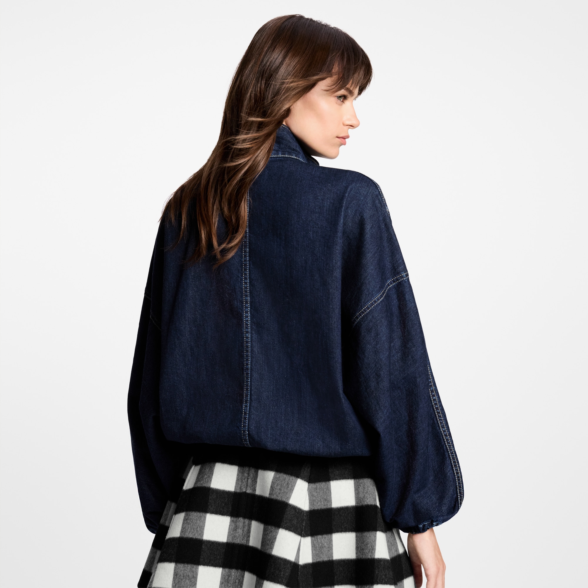 เสื้อแจ็คเก็ตเดนิมซิปหน้า  in ผู้หญิง