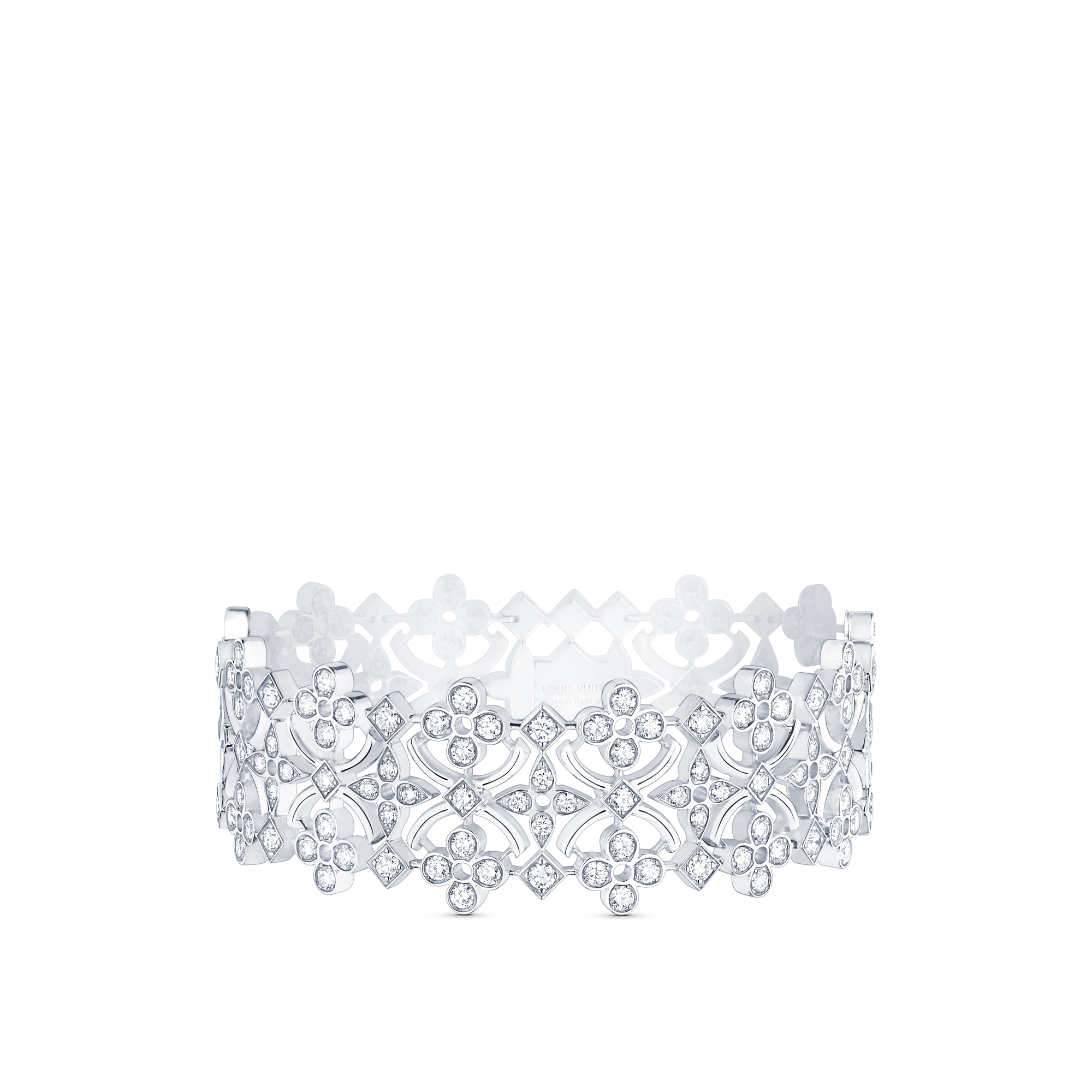 กำไลข้อมือ Dentelle Masterpiece, ไวท์โกลด์และเพชร  in จิวเวลรี่