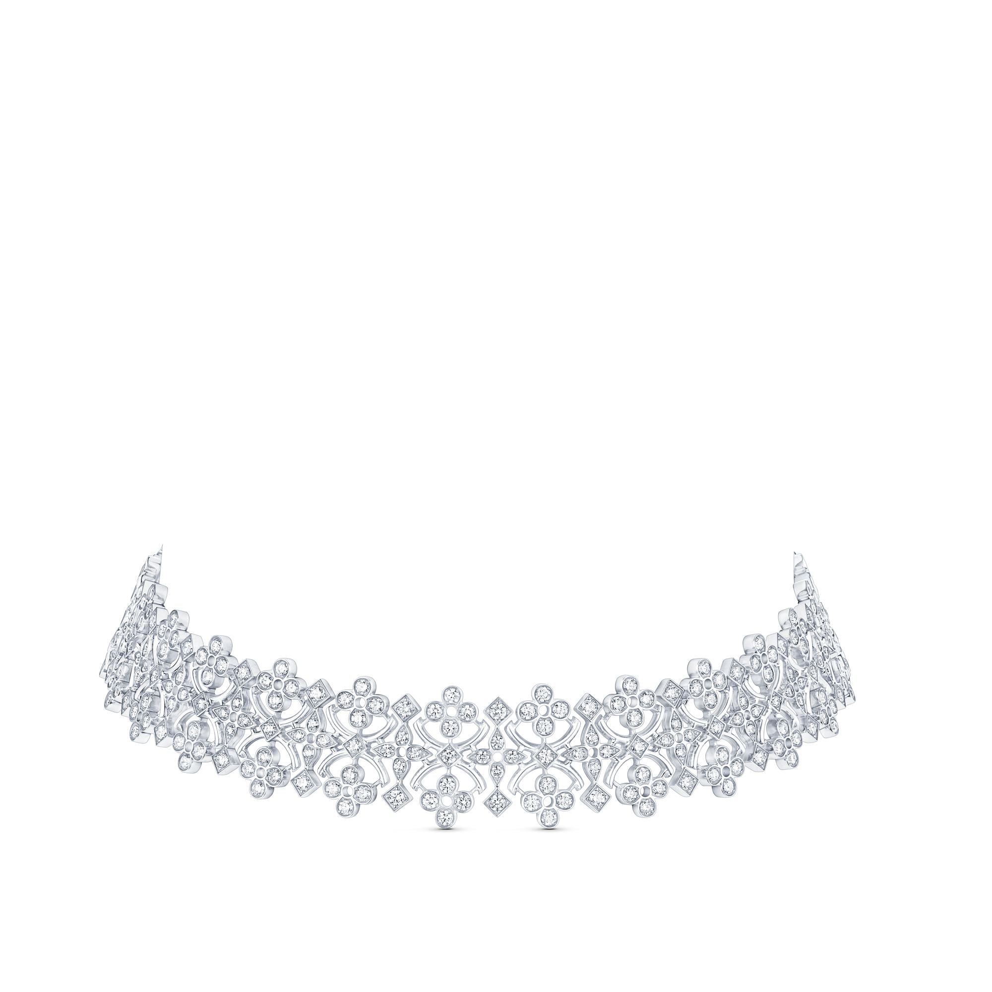 สร้อยคอ Dentelle Masterpiece, ไวท์โกลด์และเพชร  in จิวเวลรี่