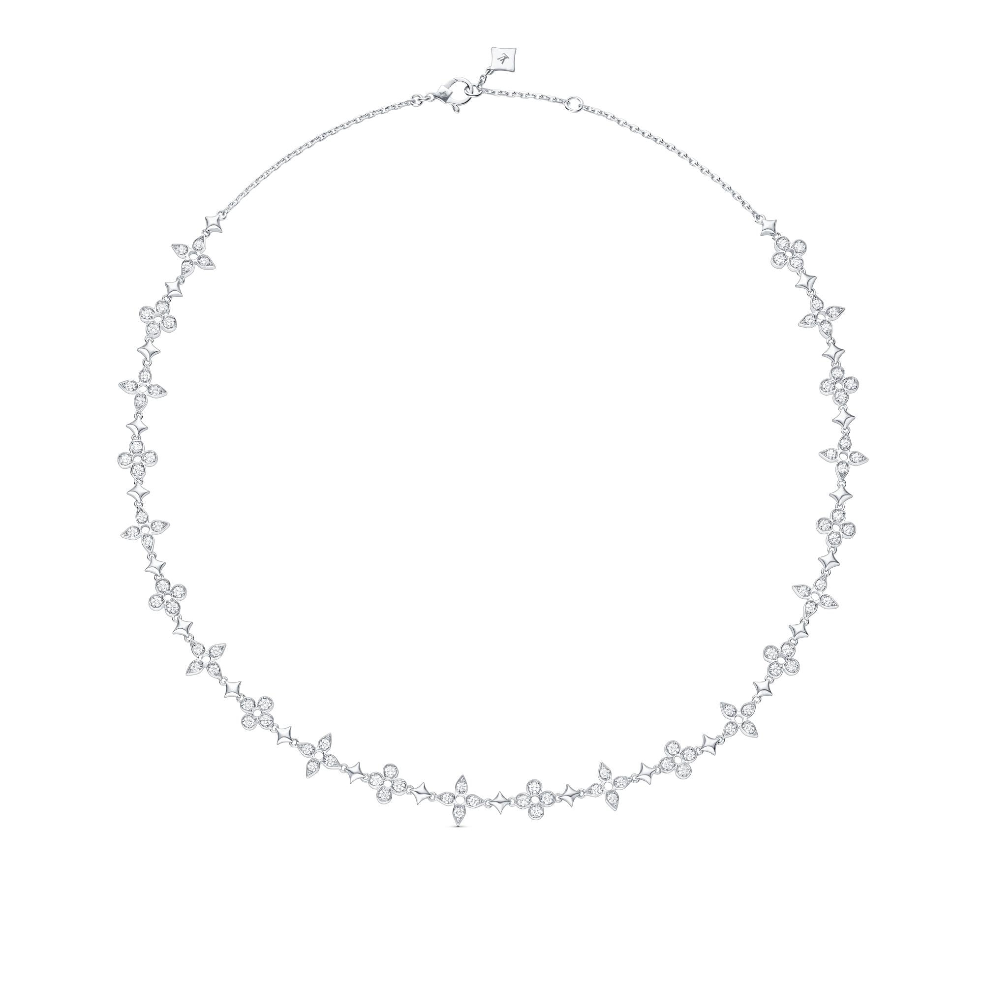 สร้อยคอ Dentelle One Row, ไวท์โกลด์และเพชร  in จิวเวลรี่