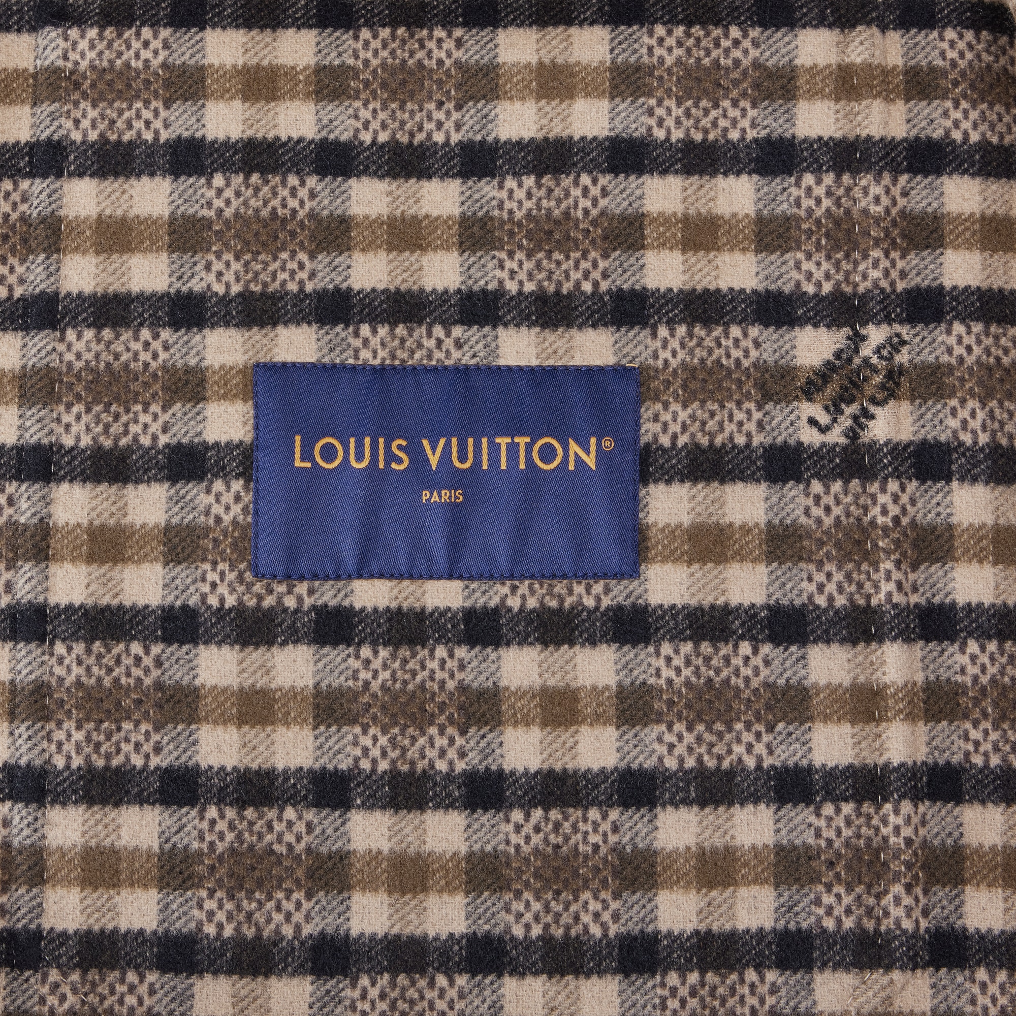 เสื้อโค้ทตัวยาวทอสองด้านแต่งกระเป๋าสัญลักษณ์เมซง  in ผู้ชาย