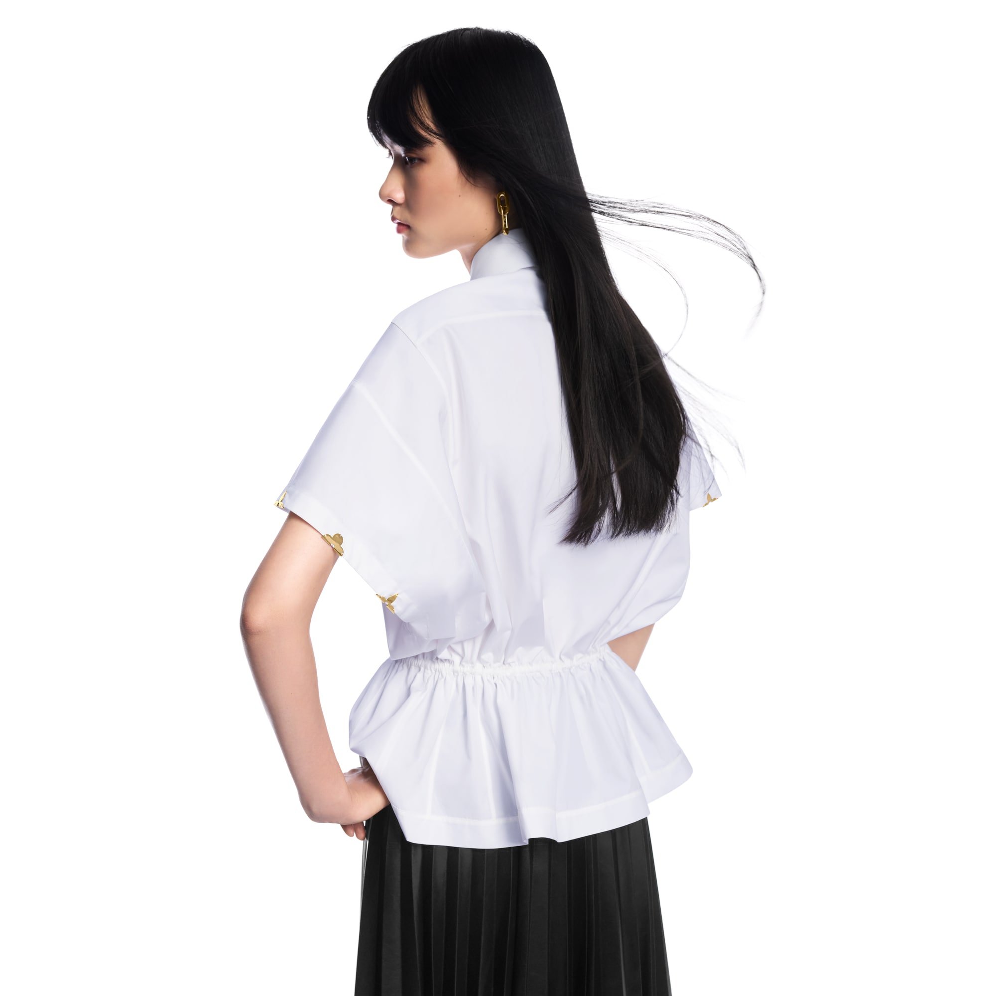 เสื้อเชิ้ตผูกเอวผ้าคอตตอนป๊อปลิน  in ผู้หญิง