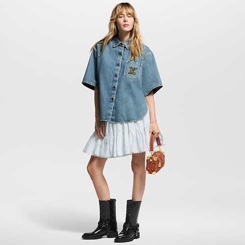 รองเท้าฮาล์ฟบู้ทกันฝนรุ่น Drops in ผู้หญิง's รองเท้า รองเท้าหุ้มข้อและรองเท้าบู้ทแฟชั่นสำหรับผู้หญิง collections by Louis Vuitton (การย่อ/ขยายผลิตภัณฑ์)