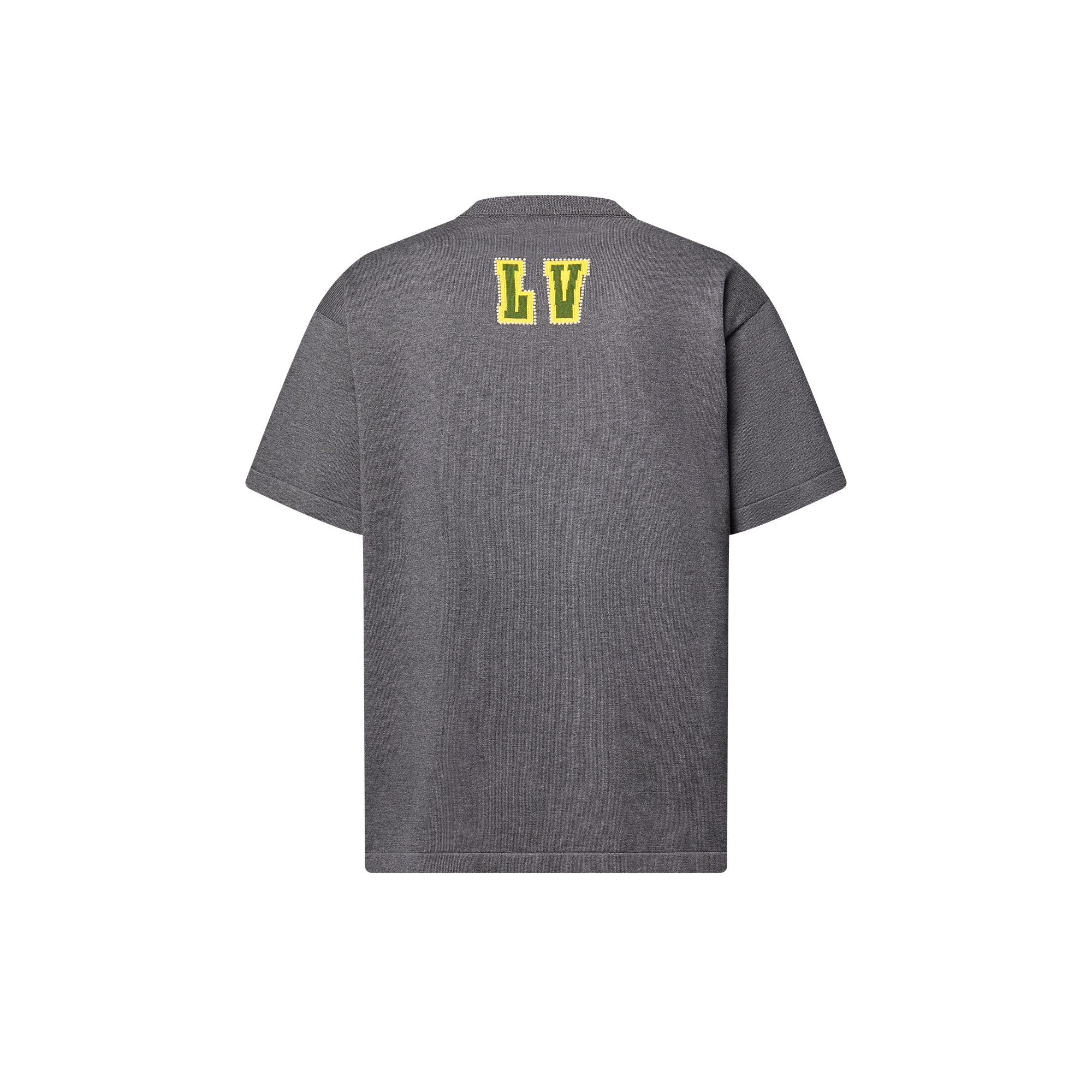 เสื้อคอกลมแขนสั้นผ้าคอตตอนแต่งดีเทลปักลาย  in ผู้ชาย