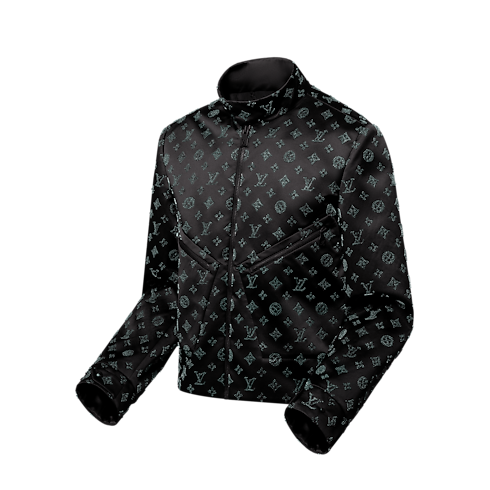 เสื้อแจ็คเก็ตสูท Flight ผ้าไหมประดับลูกปัด in ผู้ชาย's เสื้อผ้า เสื้อโค้ทกันหนาวสำหรับผู้ชาย collections by Louis Vuitton (การย่อ/ขยายผลิตภัณฑ์)