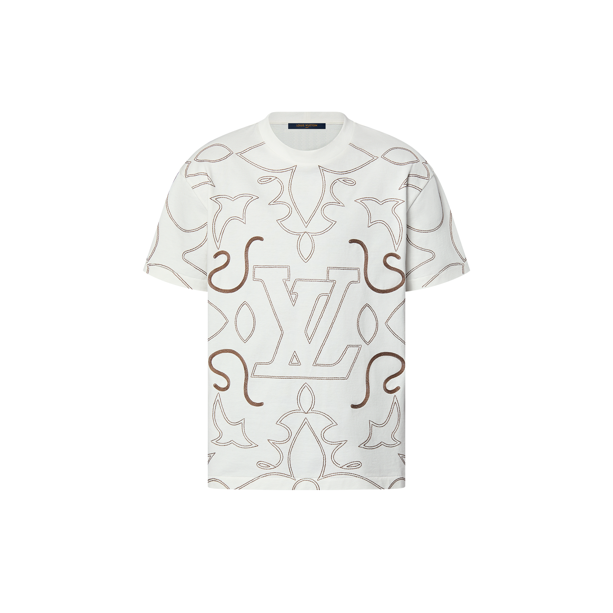 เสื้อยืดผ้าคอตตอนปักลาย  in ผู้ชาย