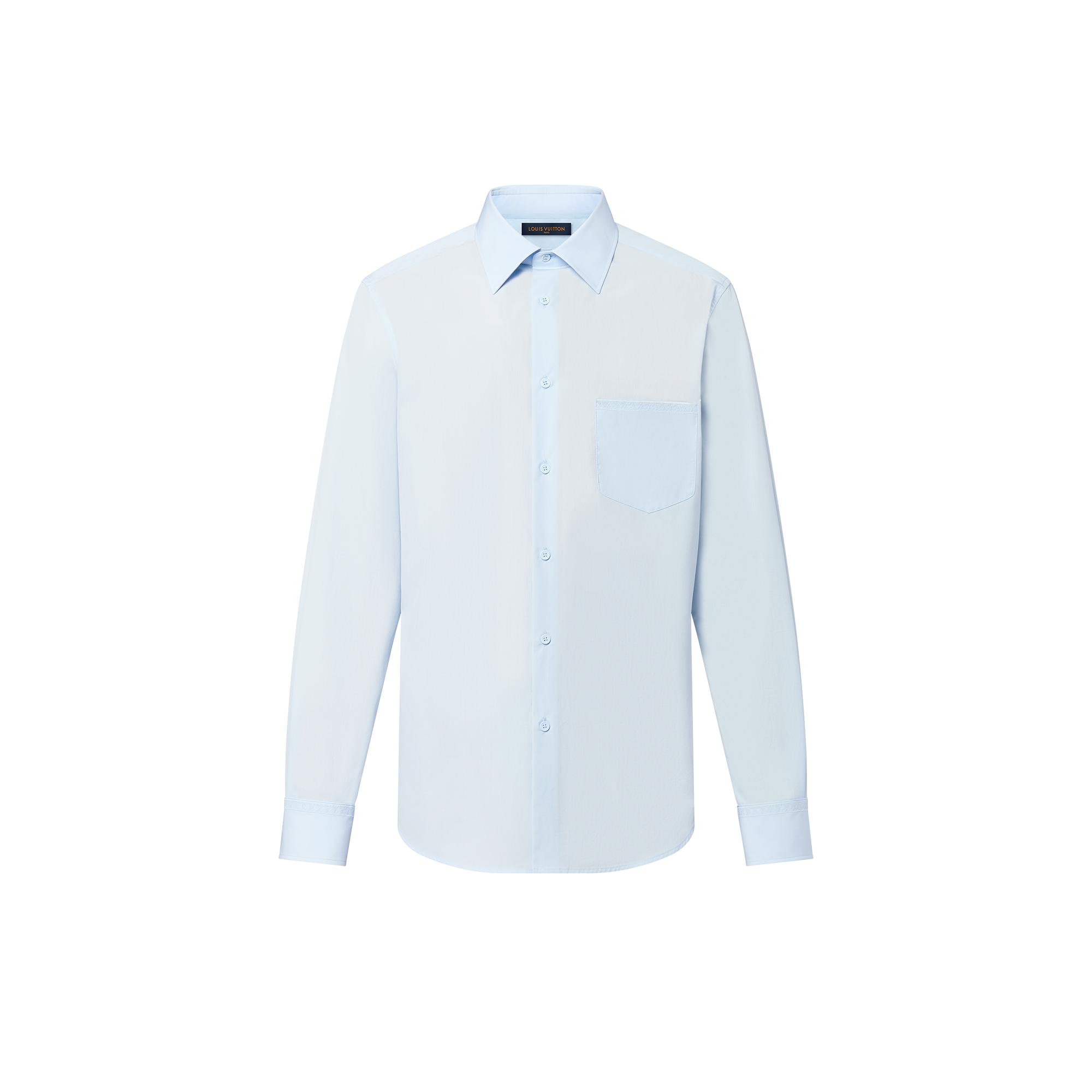 เสื้อเชิ้ตแขนยาวผ้าคอตตอนปักสัญลักษณ์  in ผู้ชาย
