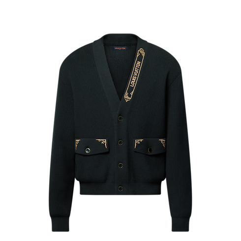 เสื้อคาร์ดิแกนปักสัญลักษณ์ in ผู้ชาย's เสื้อผ้า เสื้อสเวตเตอร์สำหรับผู้ชาย collections by Louis Vuitton (การย่อ/ขยายผลิตภัณฑ์)