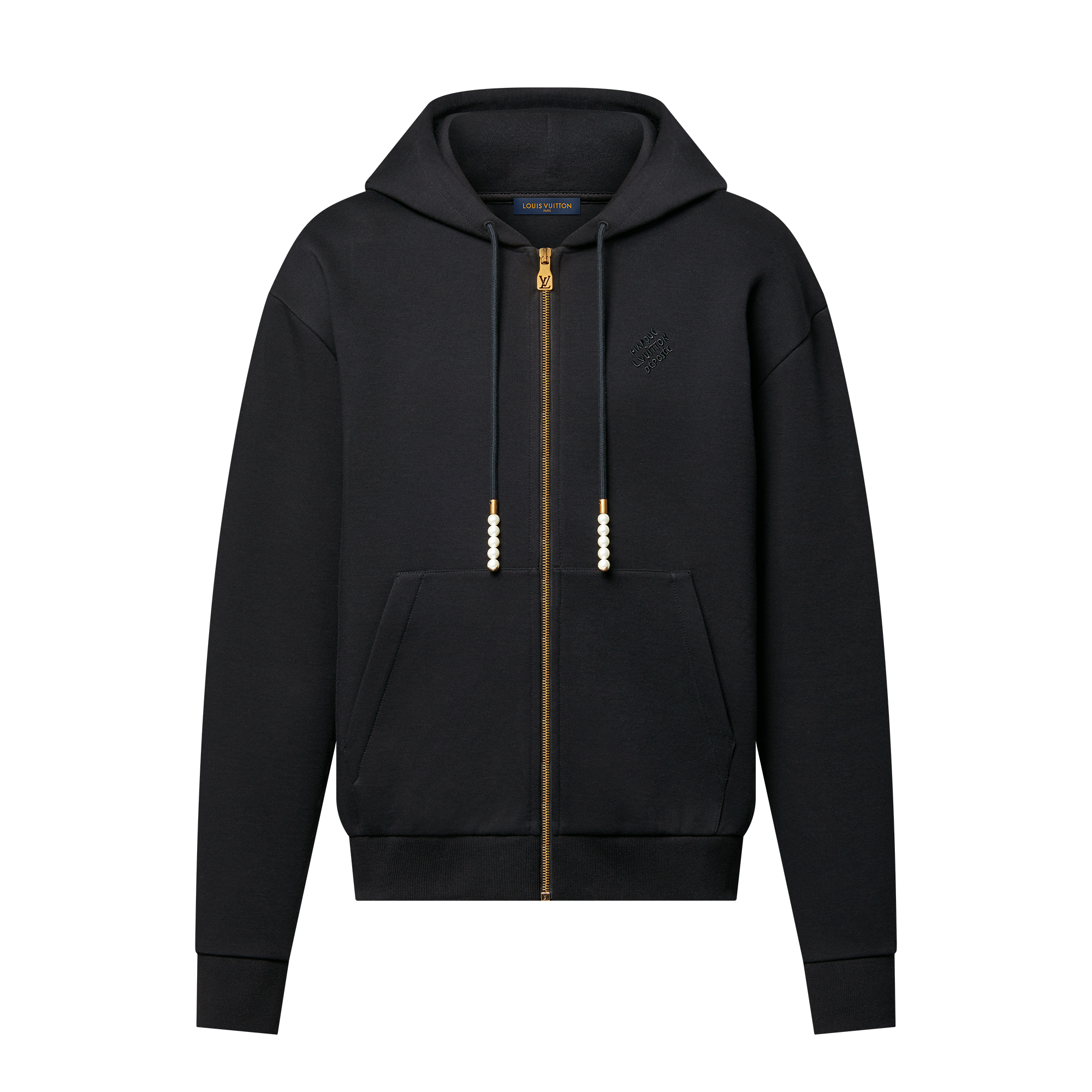 เสื้อฮู้ดเจอร์ซีย์ซิปหน้าปักลาย  in ผู้ชาย