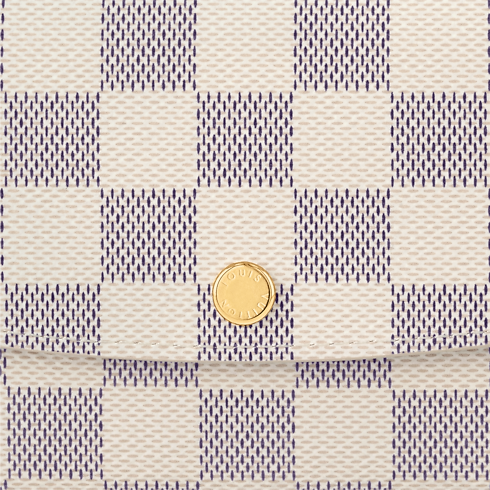 กระเป๋าสตางค์รุ่น Emilie Damier Azur แคนวาส in ผู้หญิง's กระเป๋าสตางค์และผลิตภัณฑ์เครื่องหนังขนาดเล็ก กระเป๋าสตางค์สำหรับผู้หญิง collections by Louis Vuitton (การย่อ/ขยายผลิตภัณฑ์)