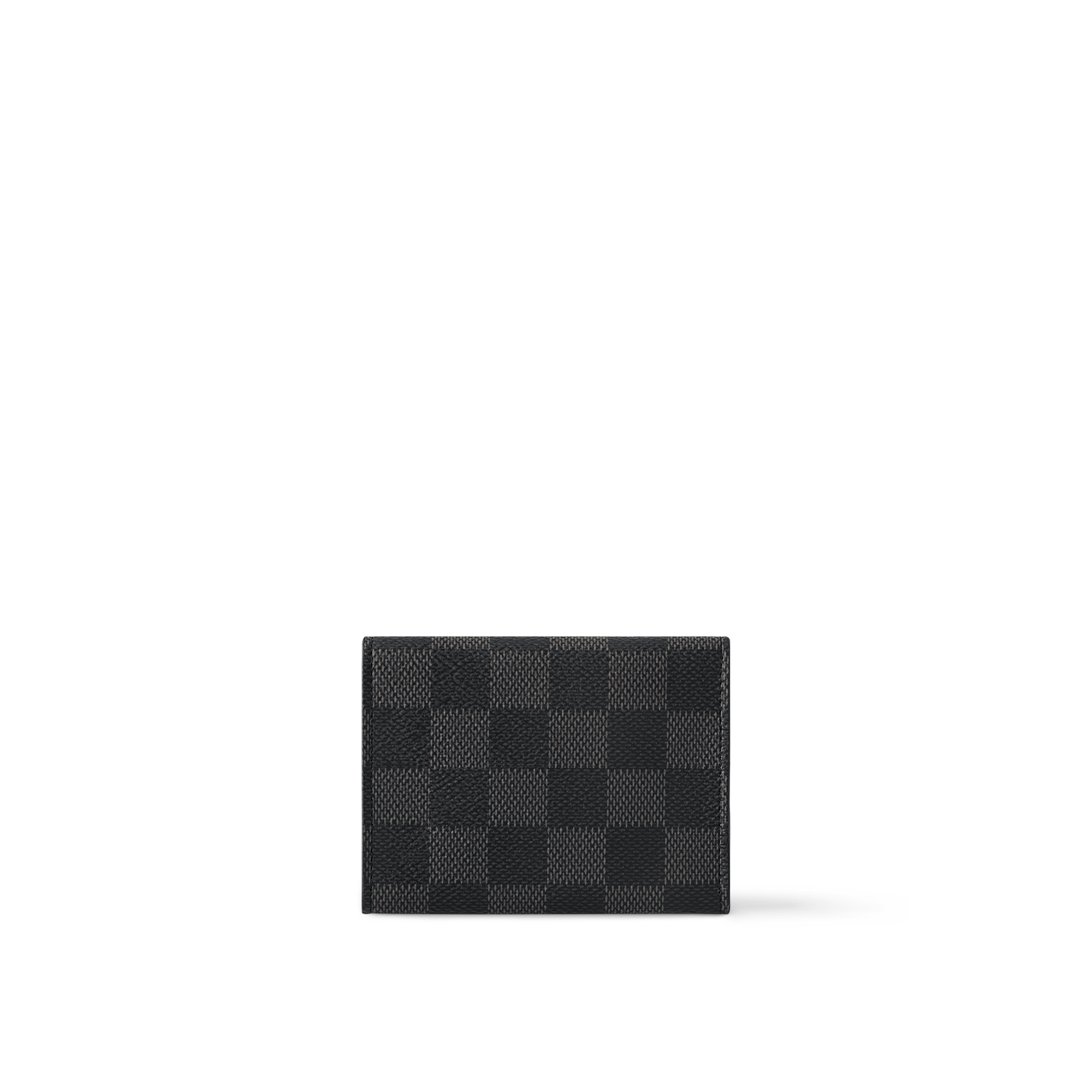 กระเป๋าใส่บัตรรุ่น Enveloppe Carte de visite Damier Graphite in ผู้ชาย