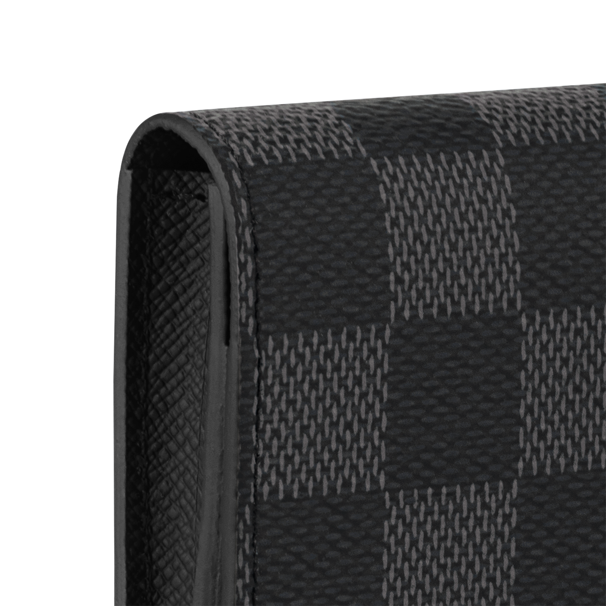 กระเป๋าใส่บัตรรุ่น Enveloppe Carte de visite Damier Graphite in ผู้ชาย