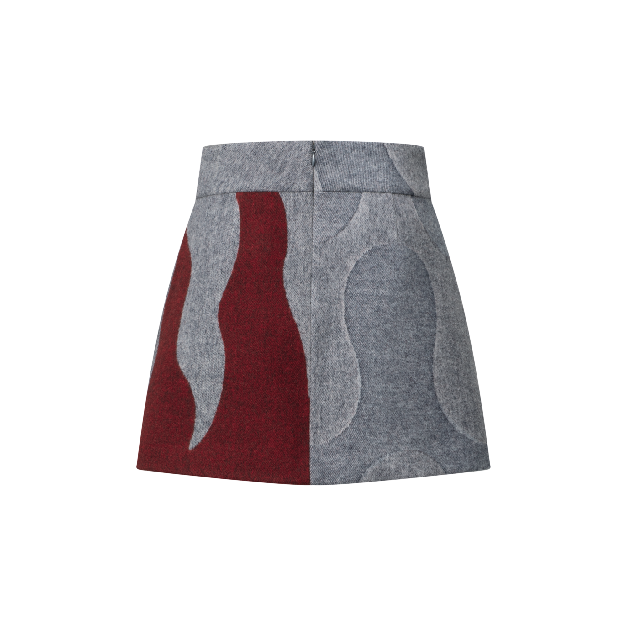 กระโปรงมินิสเกิร์ตทอเทคนิคแจ็คการ์ดลาย Flame  in ผู้หญิง