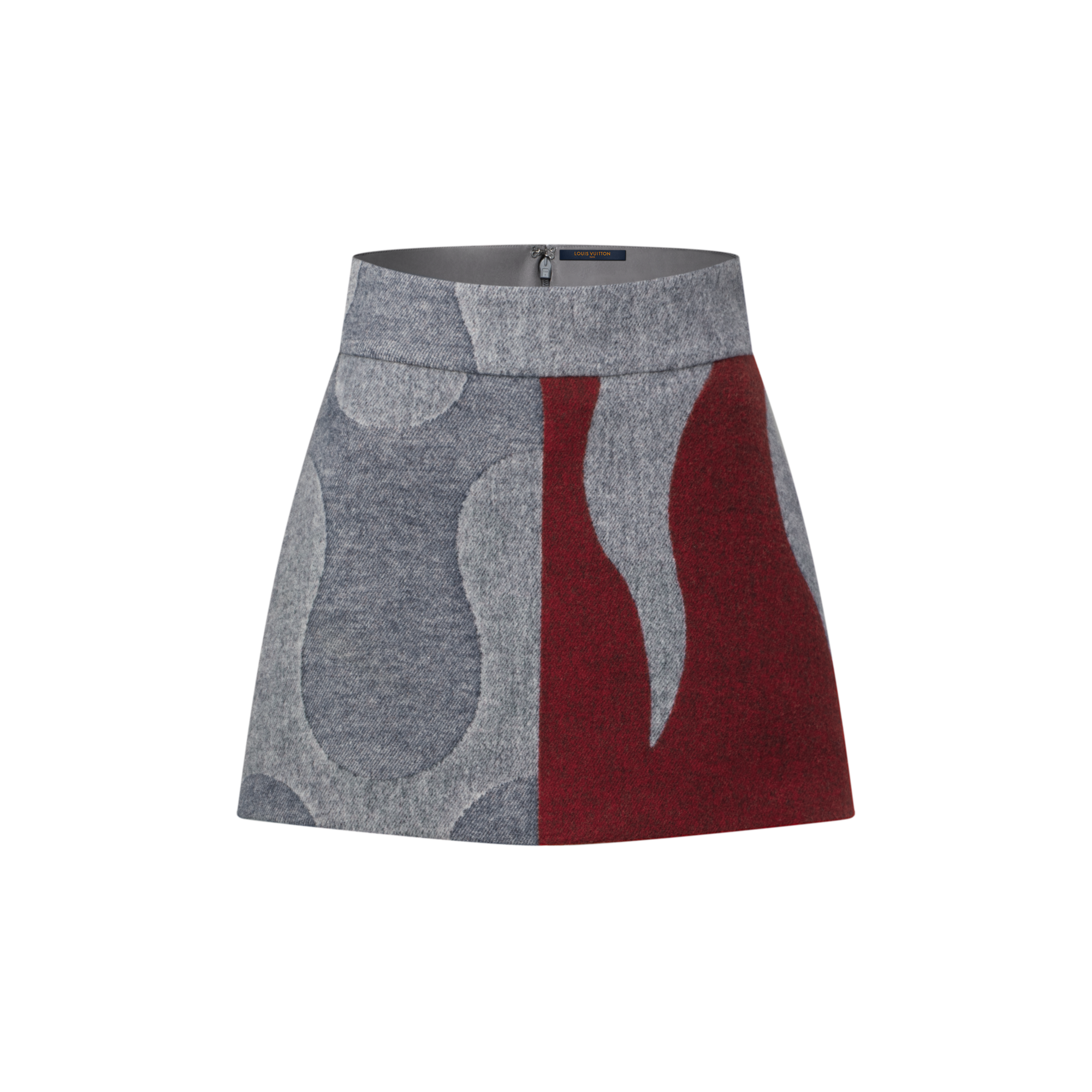 กระโปรงมินิสเกิร์ตทอเทคนิคแจ็คการ์ดลาย Flame  in ผู้หญิง