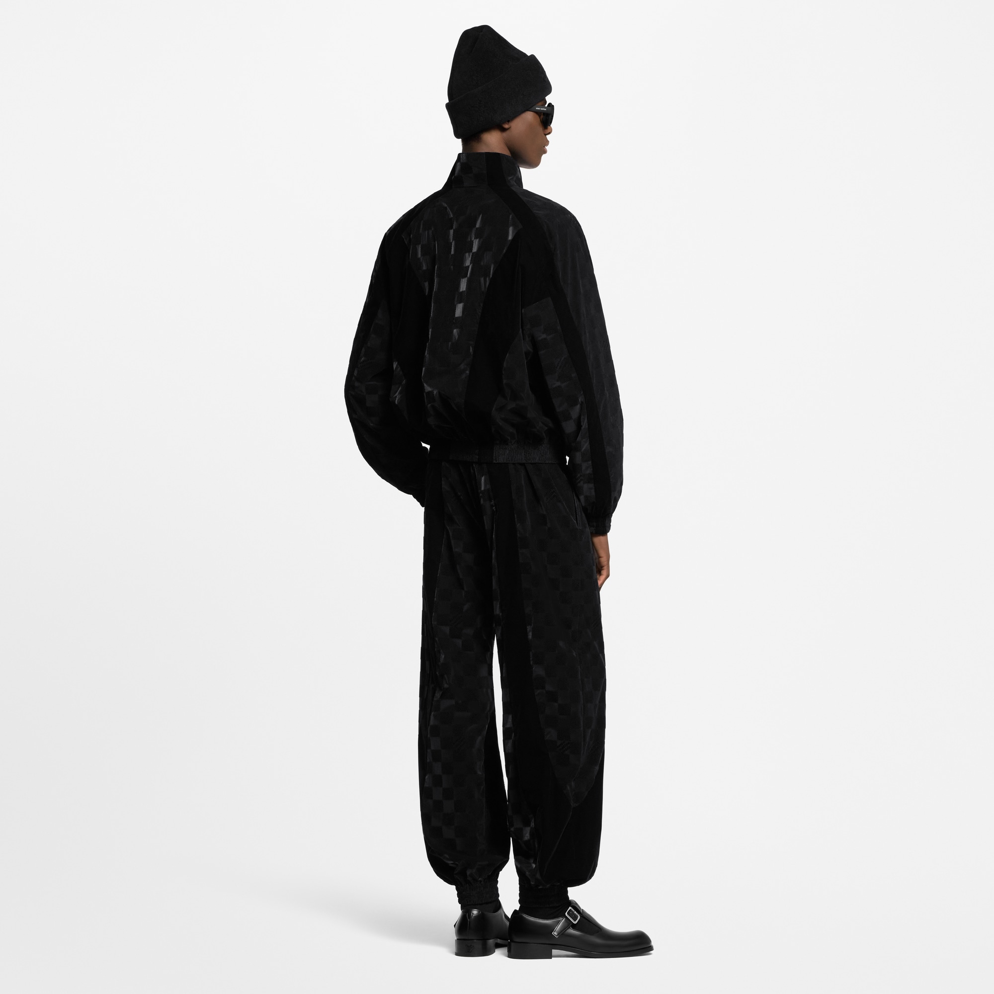 เสื้อวอร์มผ้าเทคนิคอลลาย Damier แบบ Flocked  in ผู้ชาย