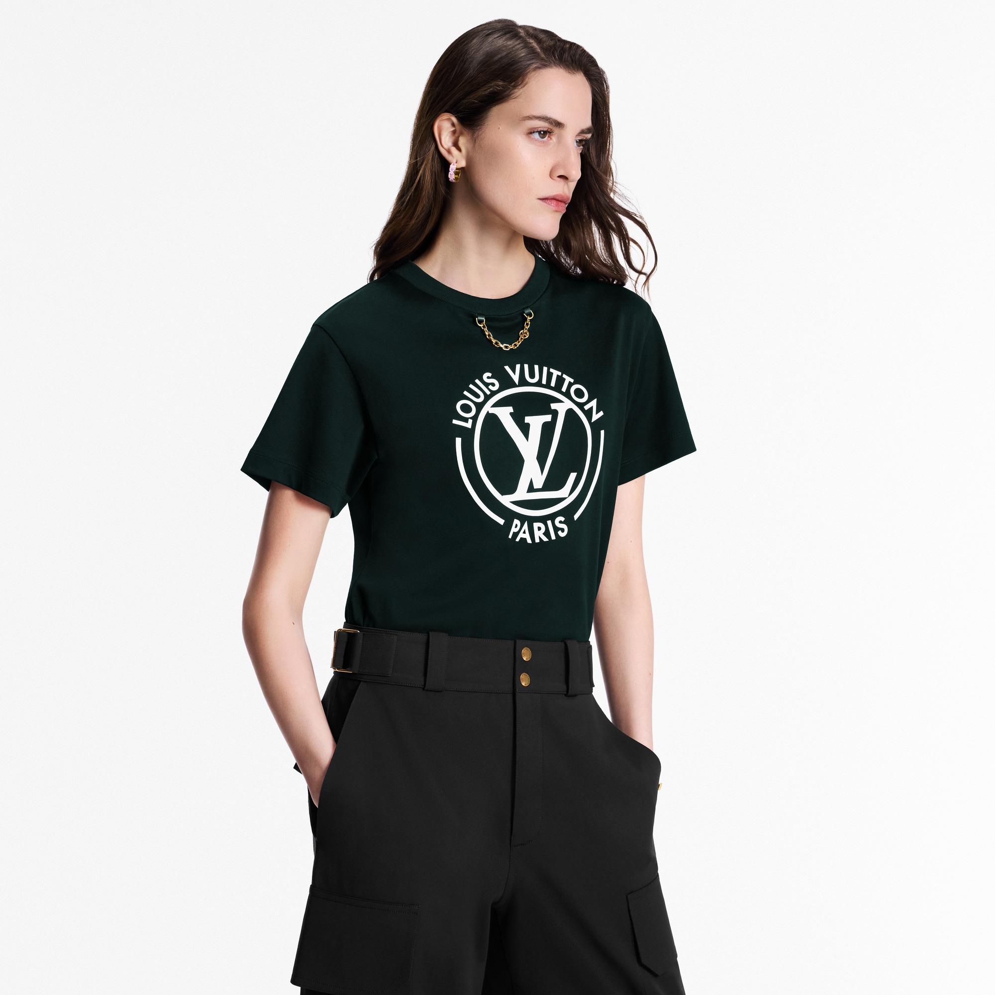 เสื้อยืดลาย LV Flocked  in ผู้หญิง