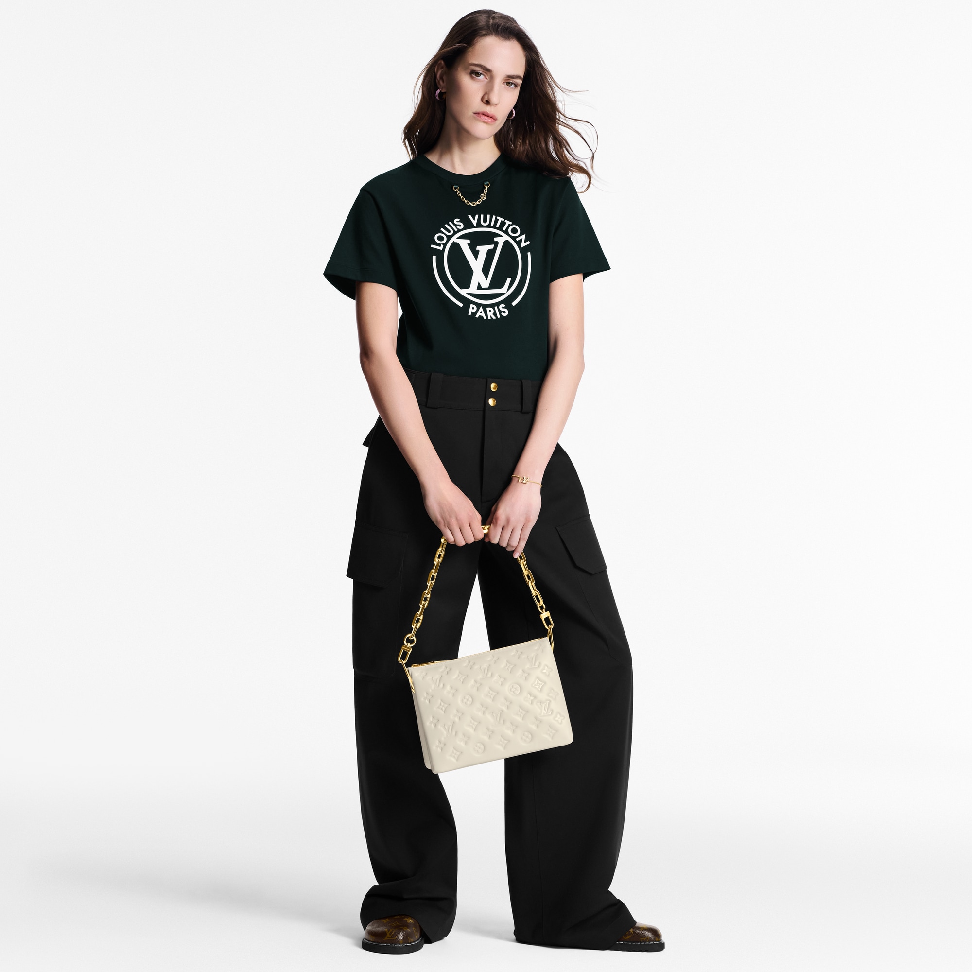 เสื้อยืดลาย LV Flocked  in ผู้หญิง