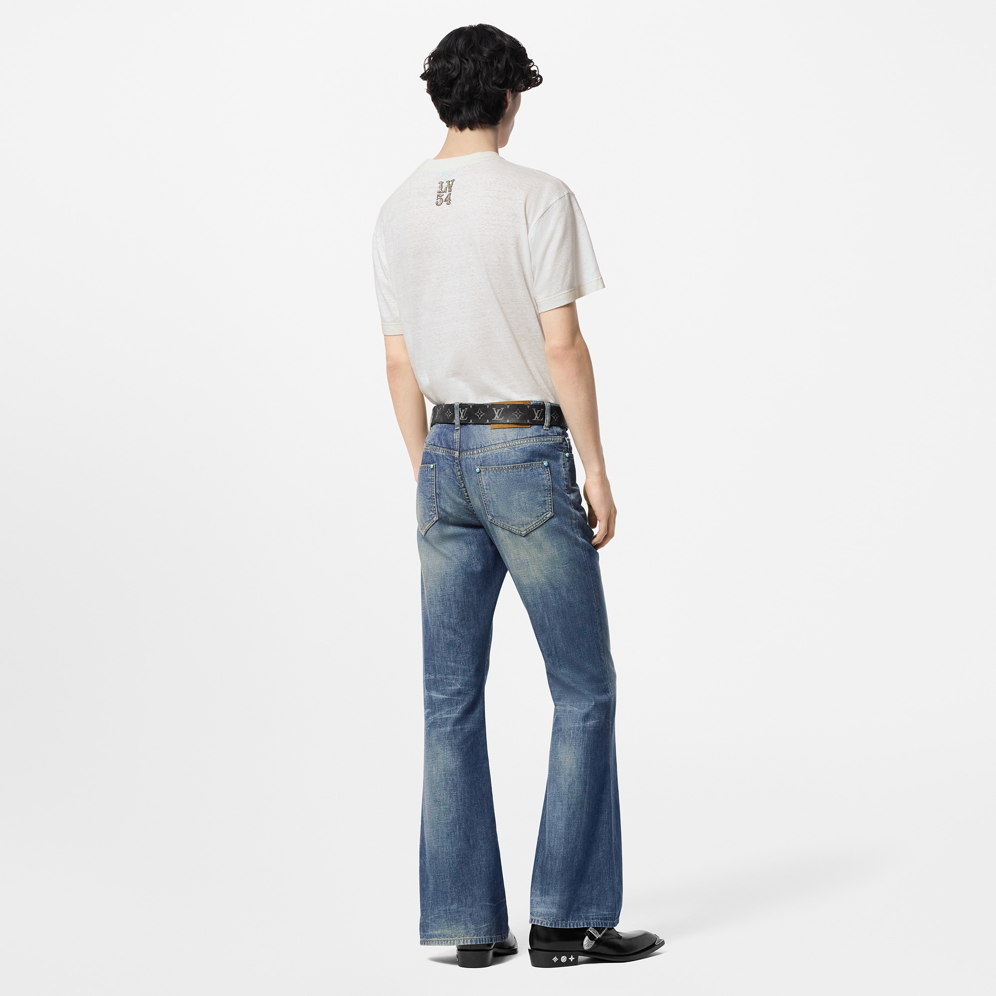 เสื้อยืดผ้าลินินผสมคอตตอนลายกราฟิก  in ผู้ชาย