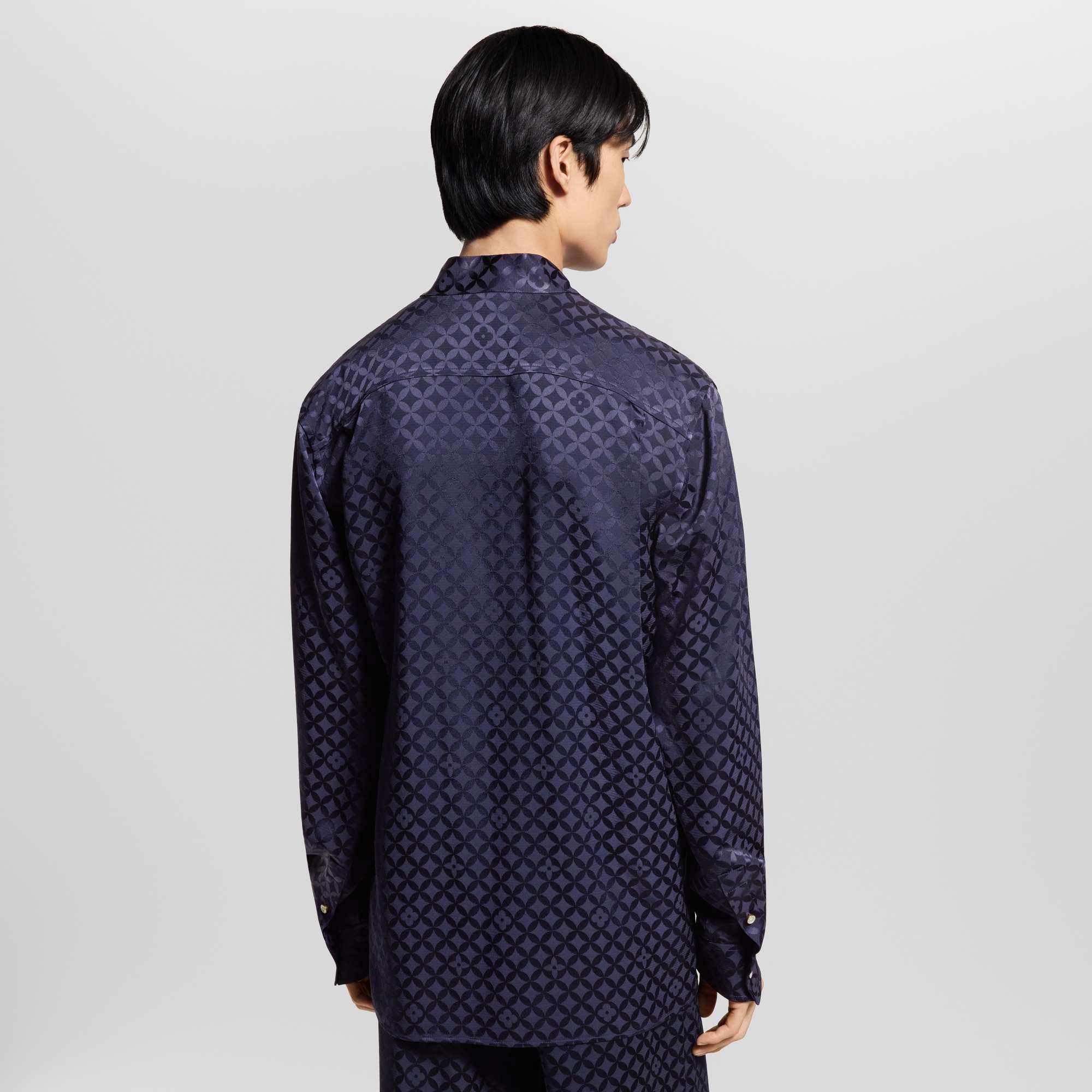 เสื้อเชิ้ตแขนยาวสไตล์กิโมโนลายกราฟิกเทคนิคแจ็คการ์ด  in ผู้ชาย
