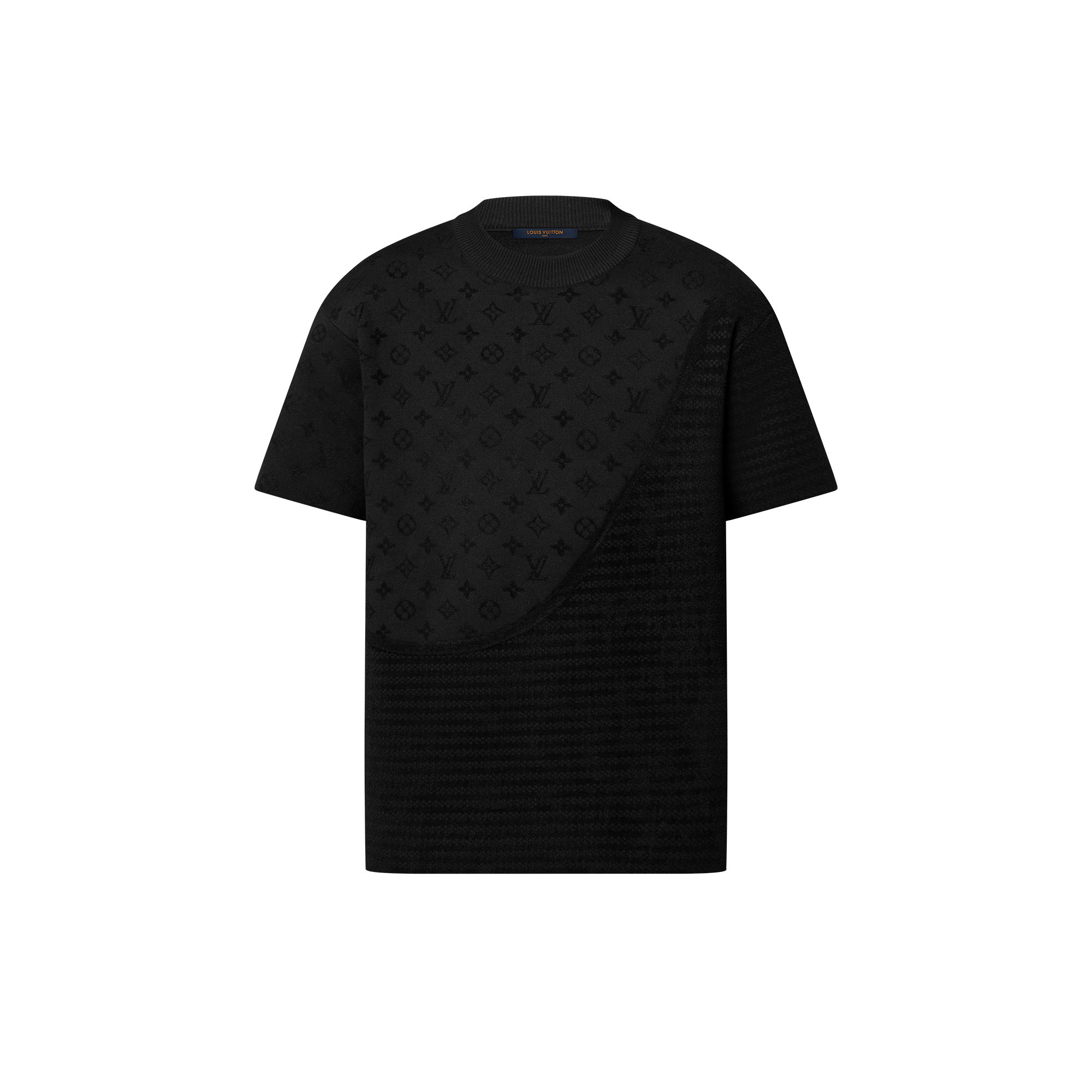 เสื้อคอกลมแขนสั้นลายกราฟิกเทคนิคแจ็คการ์ด  in ผู้ชาย