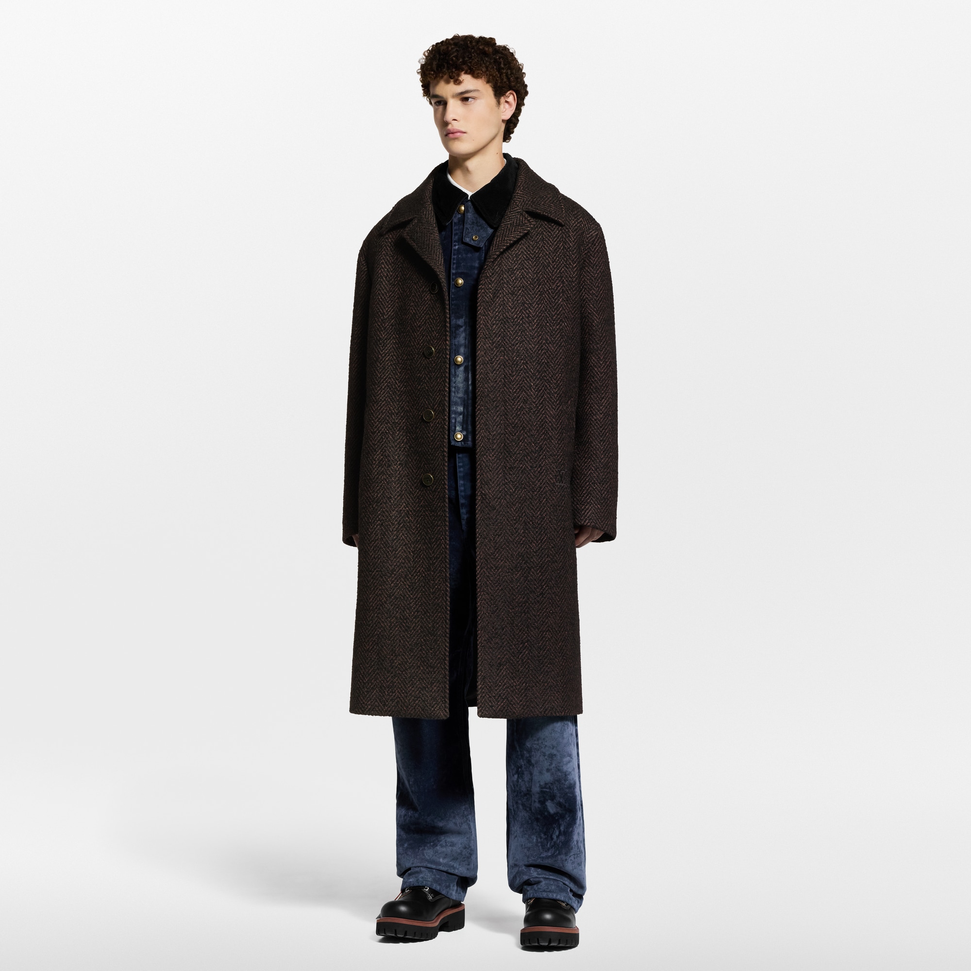 Herringbone Relaxed Coat  in ผู้ชาย