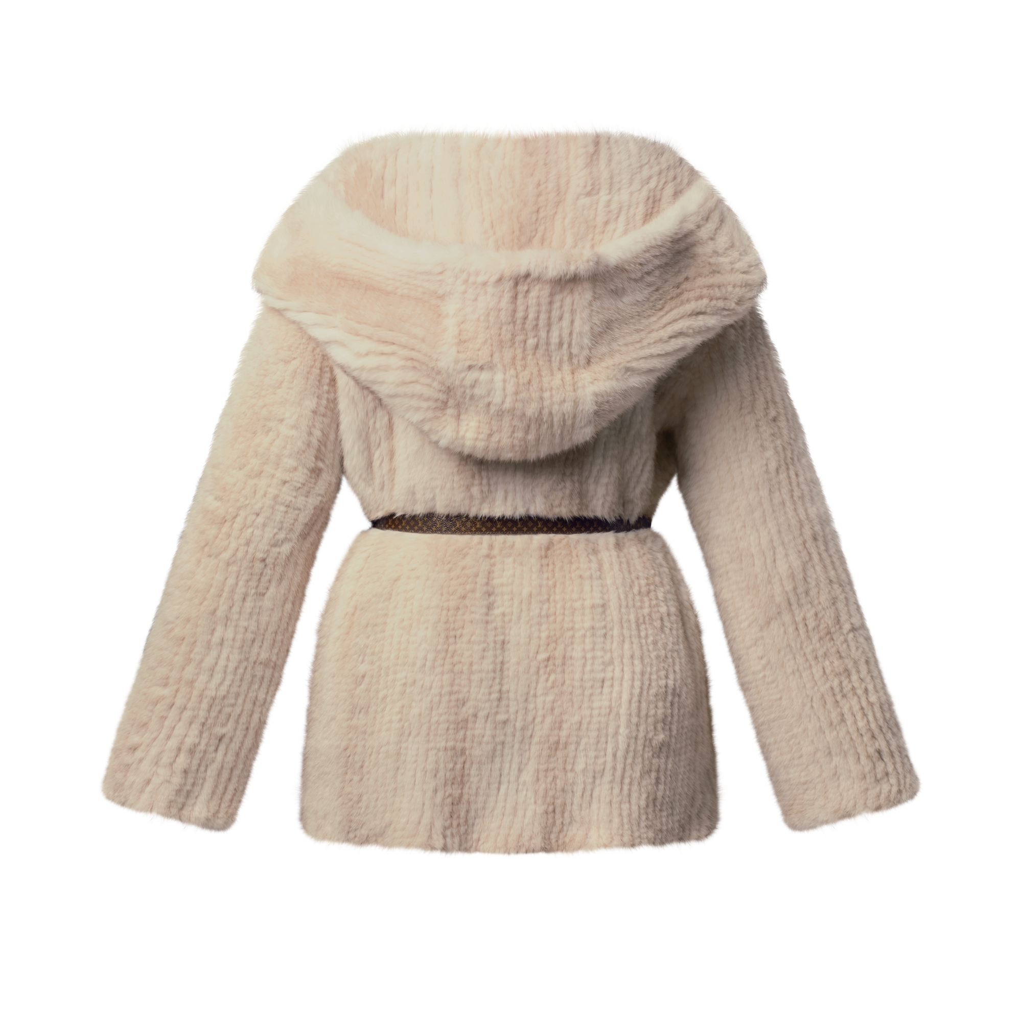 เสื้อโค้ททรงสั้นมีฮู้ดพร้อมเข็มขัด  in ผู้หญิง