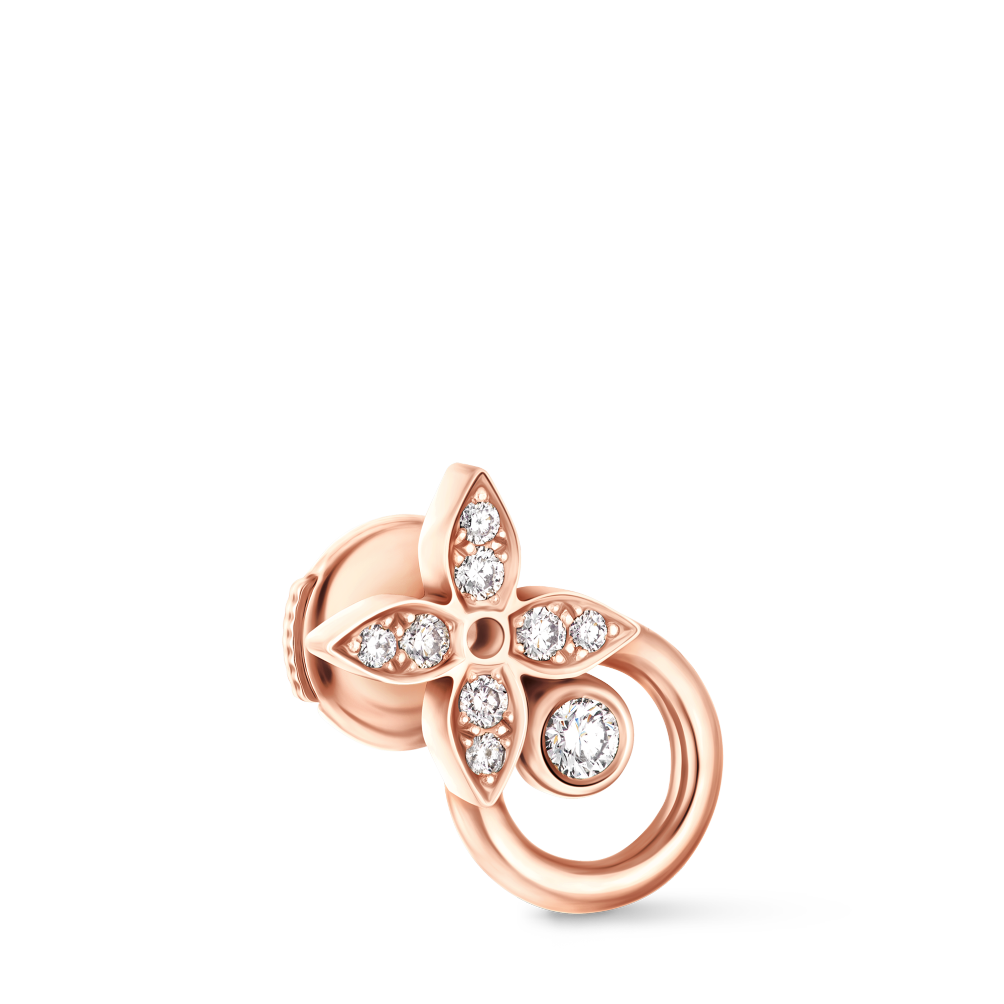 ต่างหู Idylle Blossom พิงค์โกลด์และเพชร - สำหรับหนึ่งข้าง  in จิวเวลรี่
